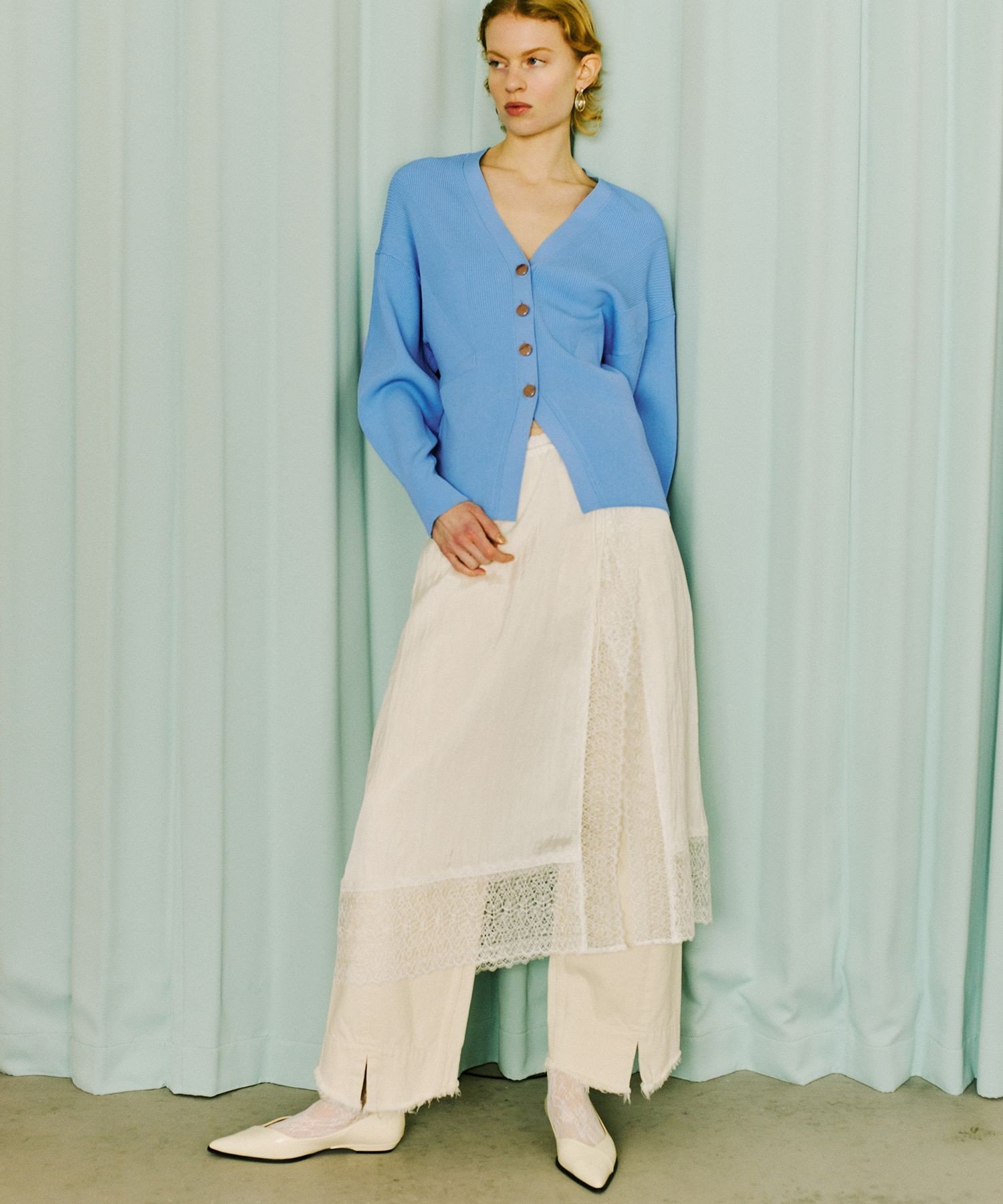 ADAM ET ROPE'｜【サステナブル】フォルムリブカーディガン | Rakuten