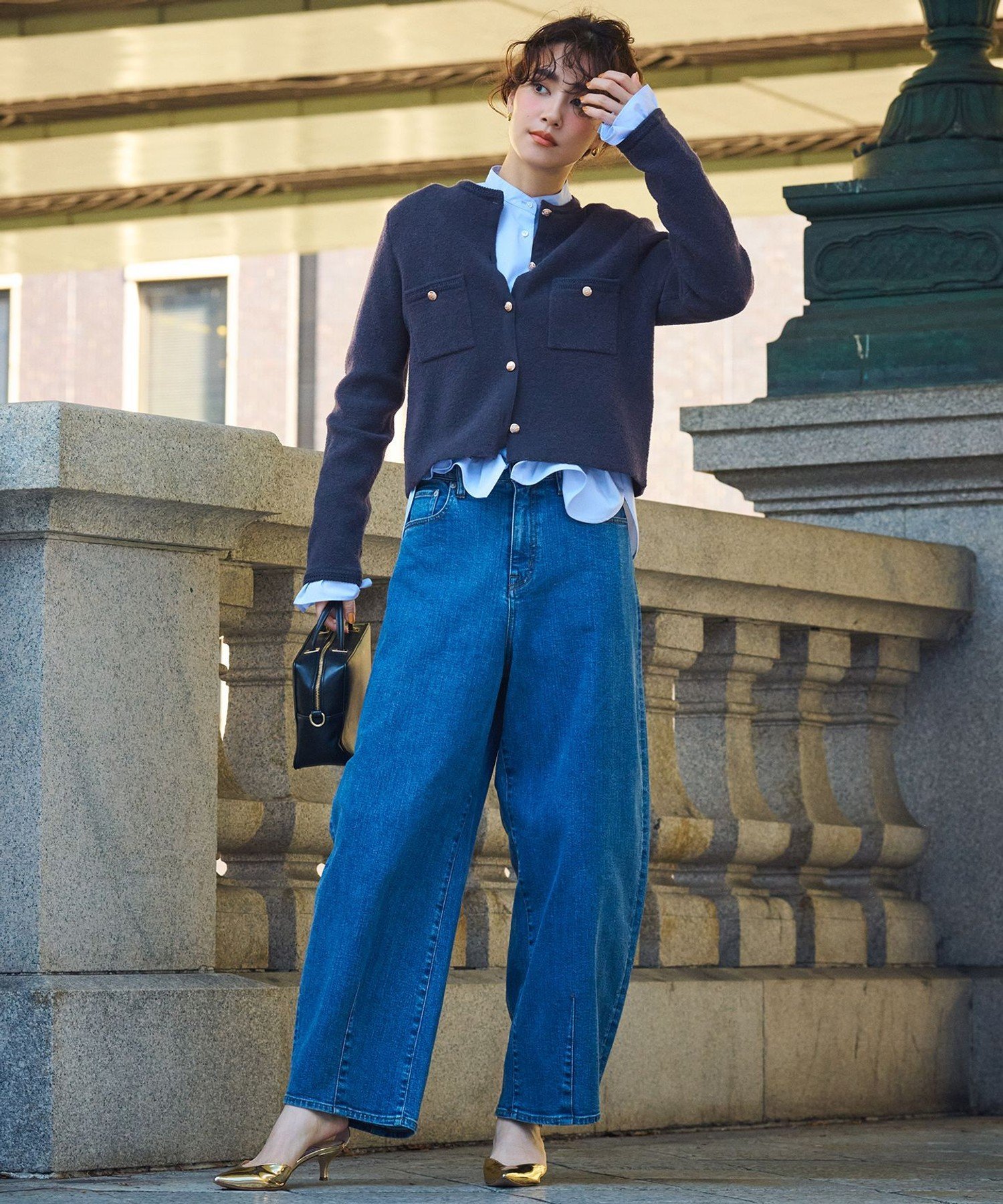 23区｜【洗える】ミニブークレニット カーディガン | Rakuten Fashion