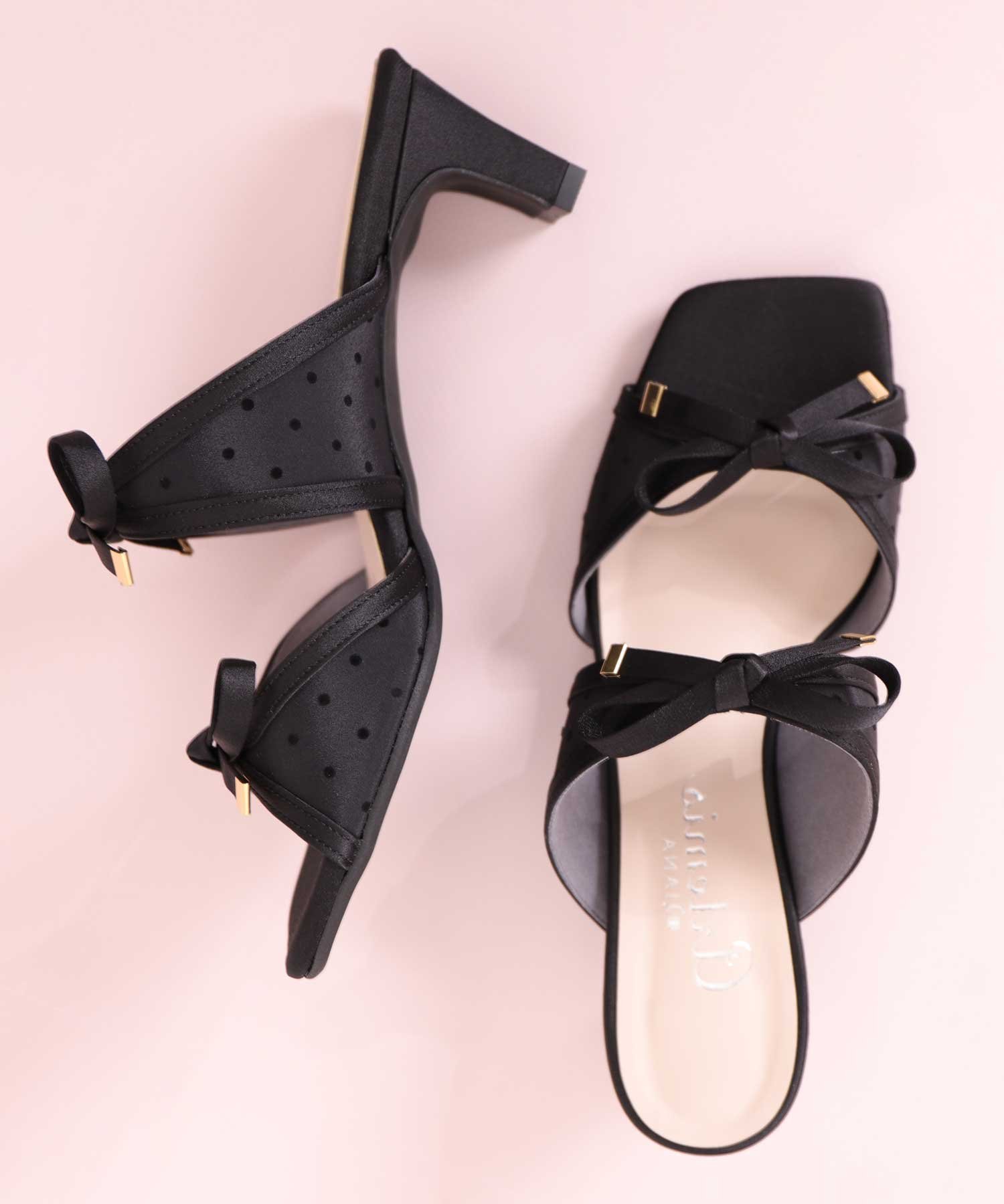 artemis by DIANA｜ドット柄ダブルリボンミュールサンダル | Rakuten