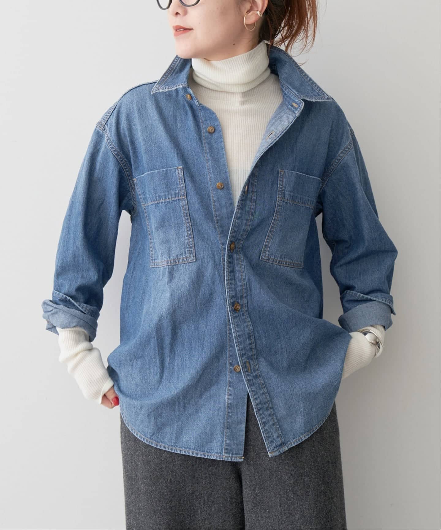 Spick & Span｜《追加》ライトオンスデニムシャツ | Rakuten Fashion