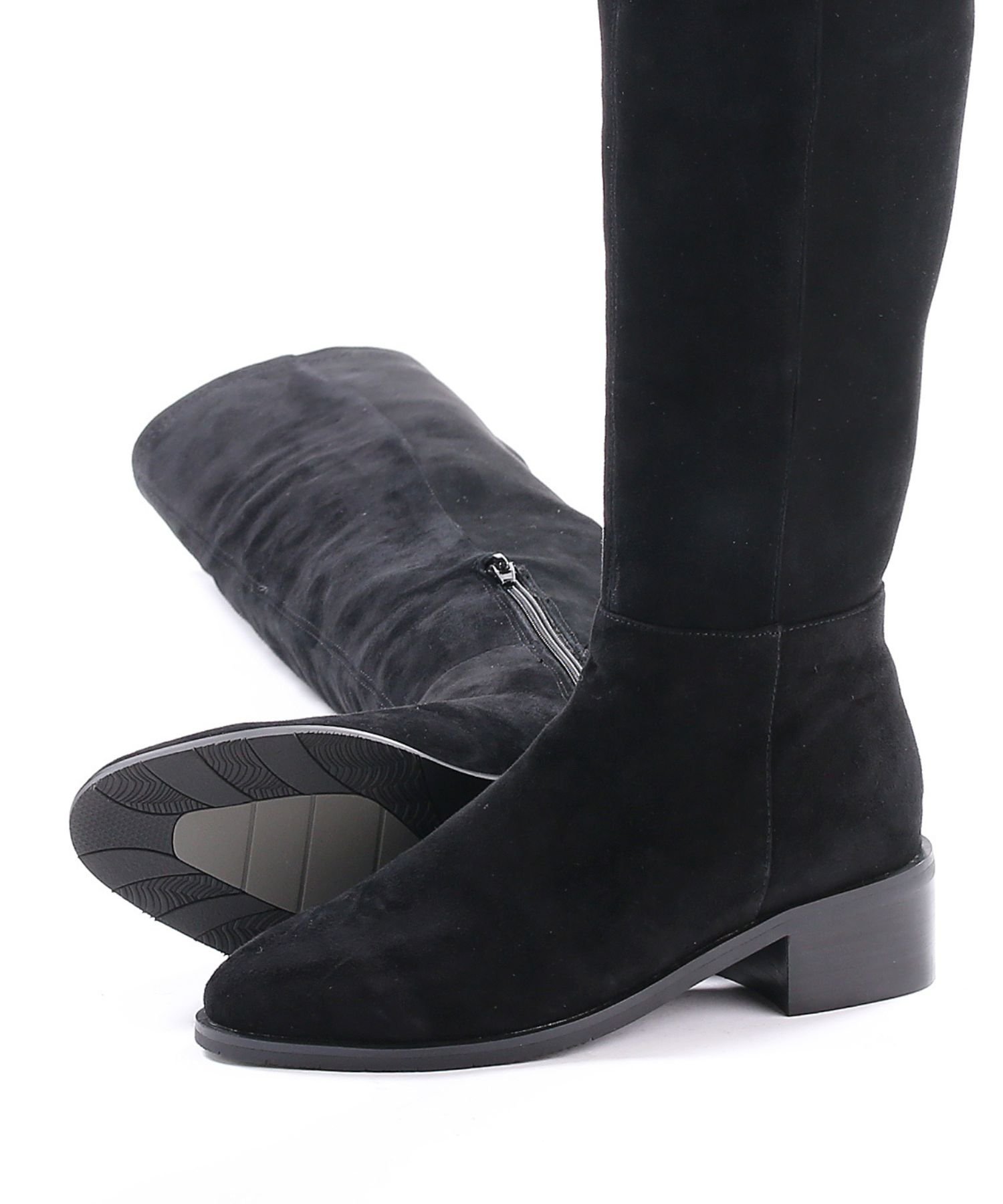 SEVEN TWELVE THIRTY｜レザーストレッチニーハイブーツ | Rakuten