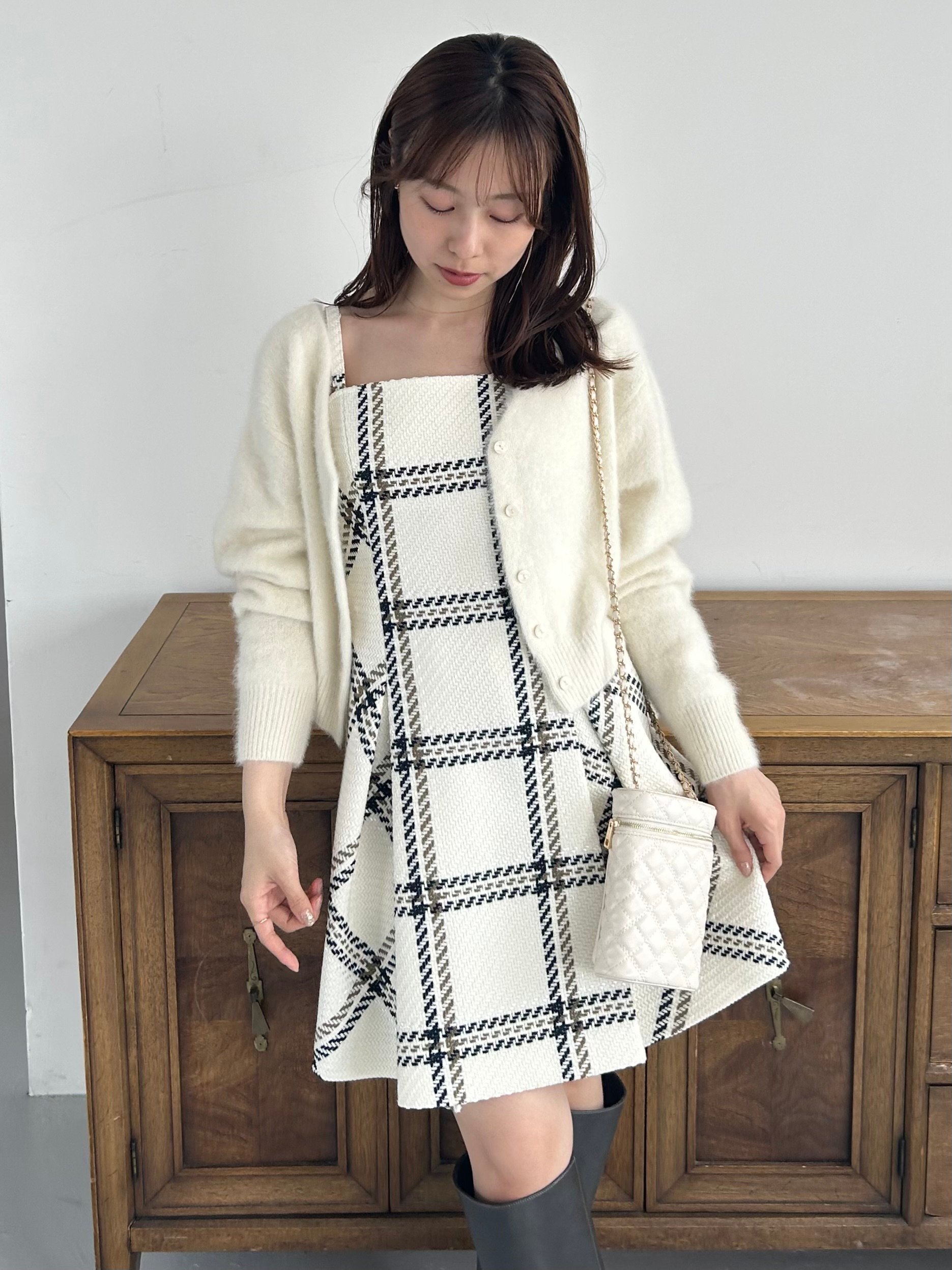 SNIDEL｜【WEB限定】ロービングチェックミニワンピース | Rakuten