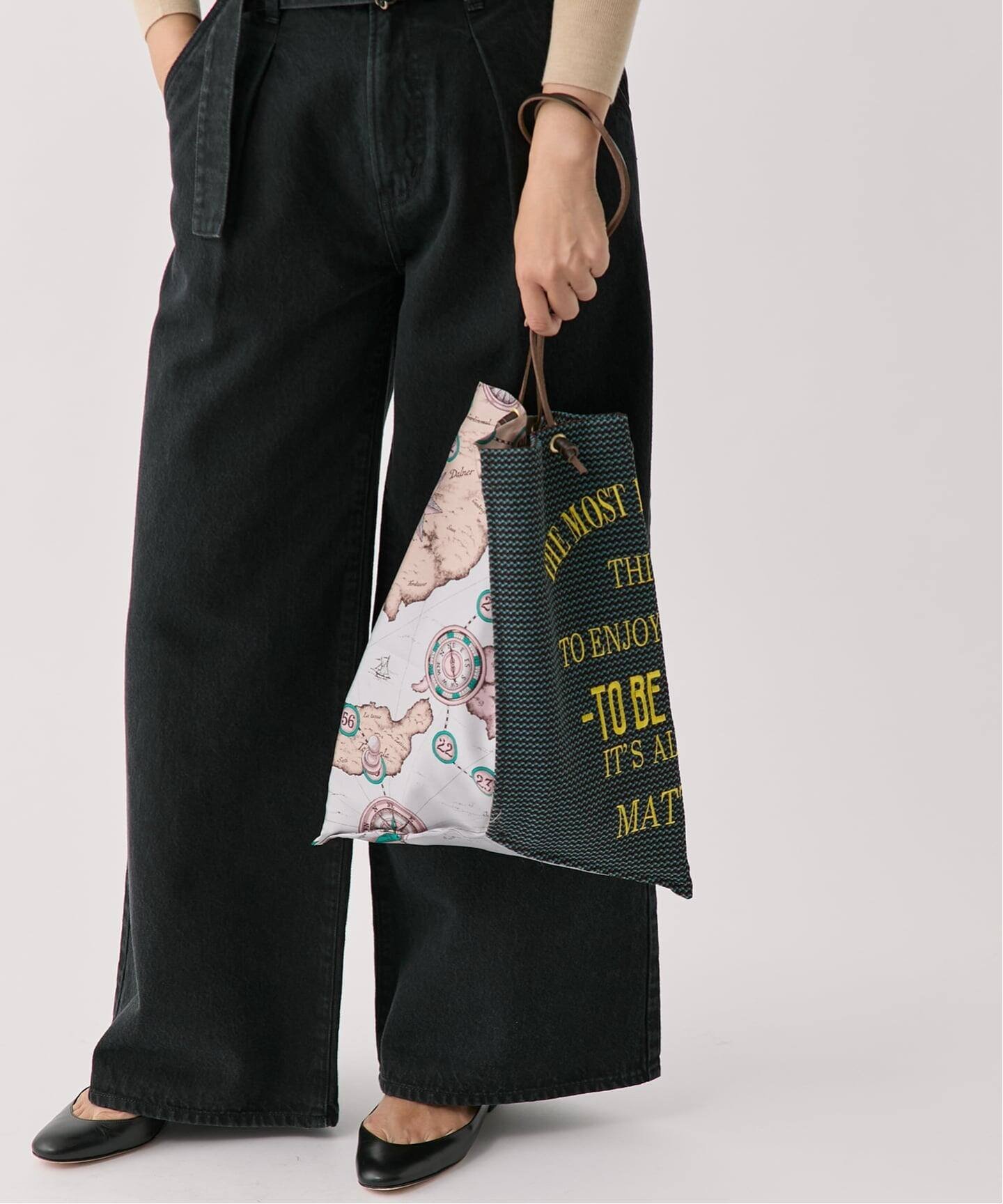 VERMEIL par iena｜manipuri マニプリ 刺繍プリントトートL 0153252403