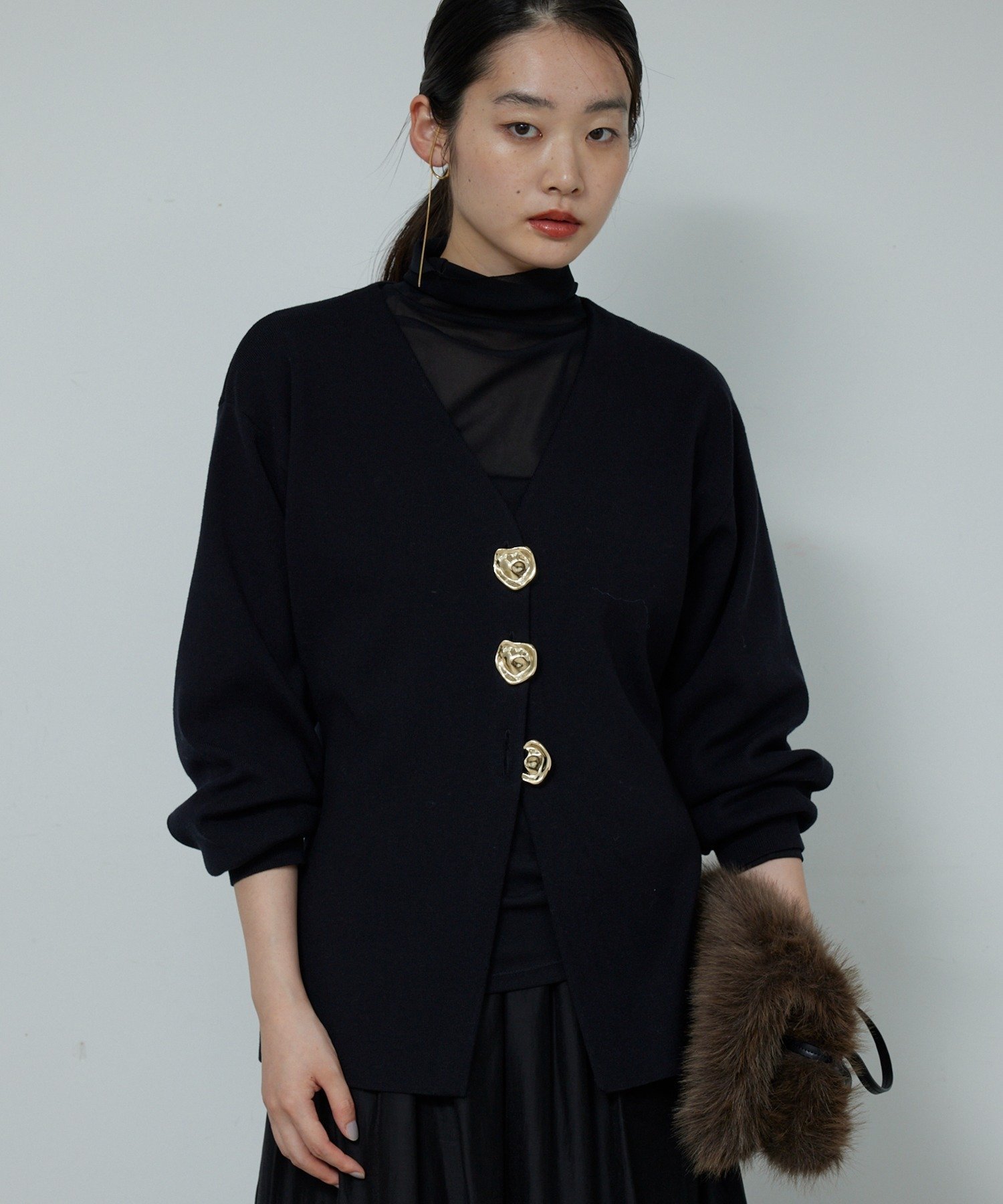 GALLARDAGALANTE｜ビジューVネックカーディガン | Rakuten Fashion