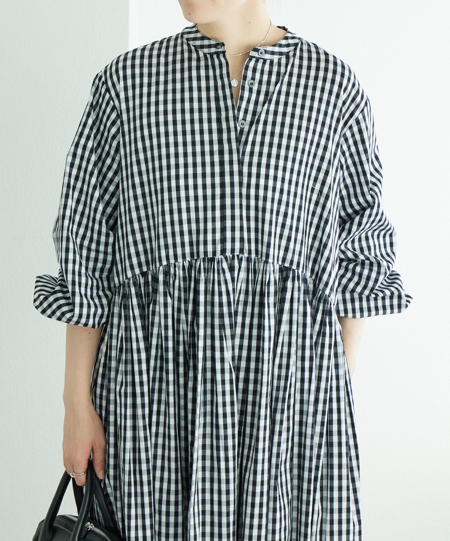 BEARDSLEY｜先染めギャザーワンピース | Rakuten Fashion(楽天