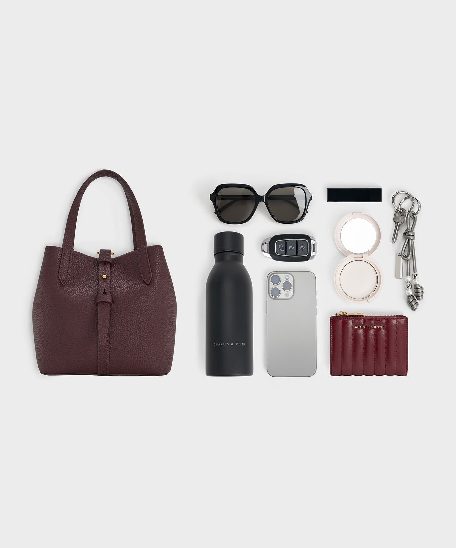 CHARLES & KEITH｜Beryl ベリル リサイクルレザーバケツバッグ