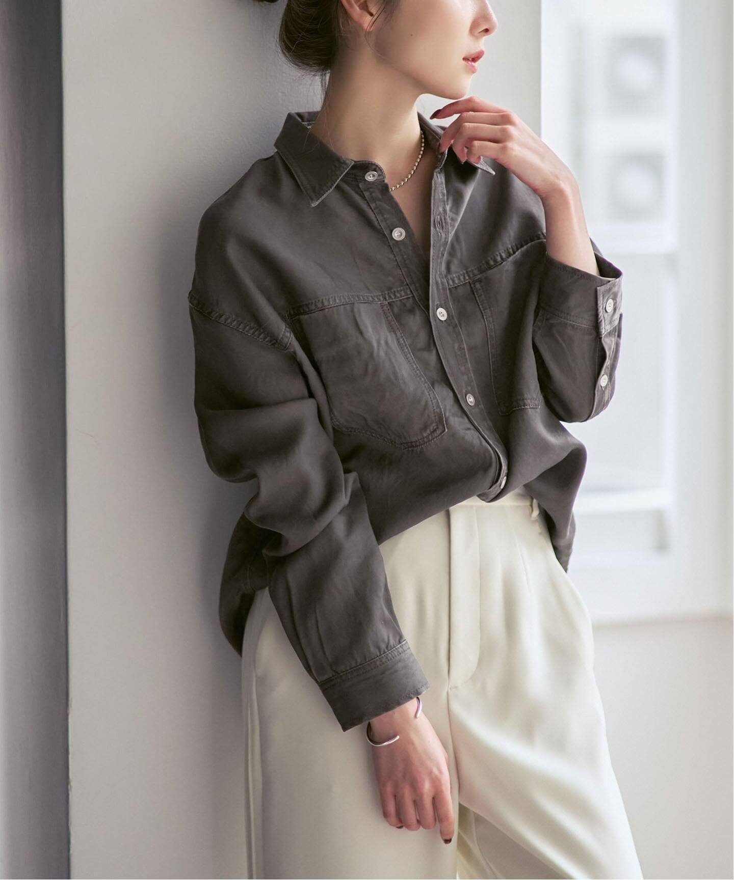 NOBLE｜フェードカラービッグポケットシャツ | Rakuten Fashion(楽天