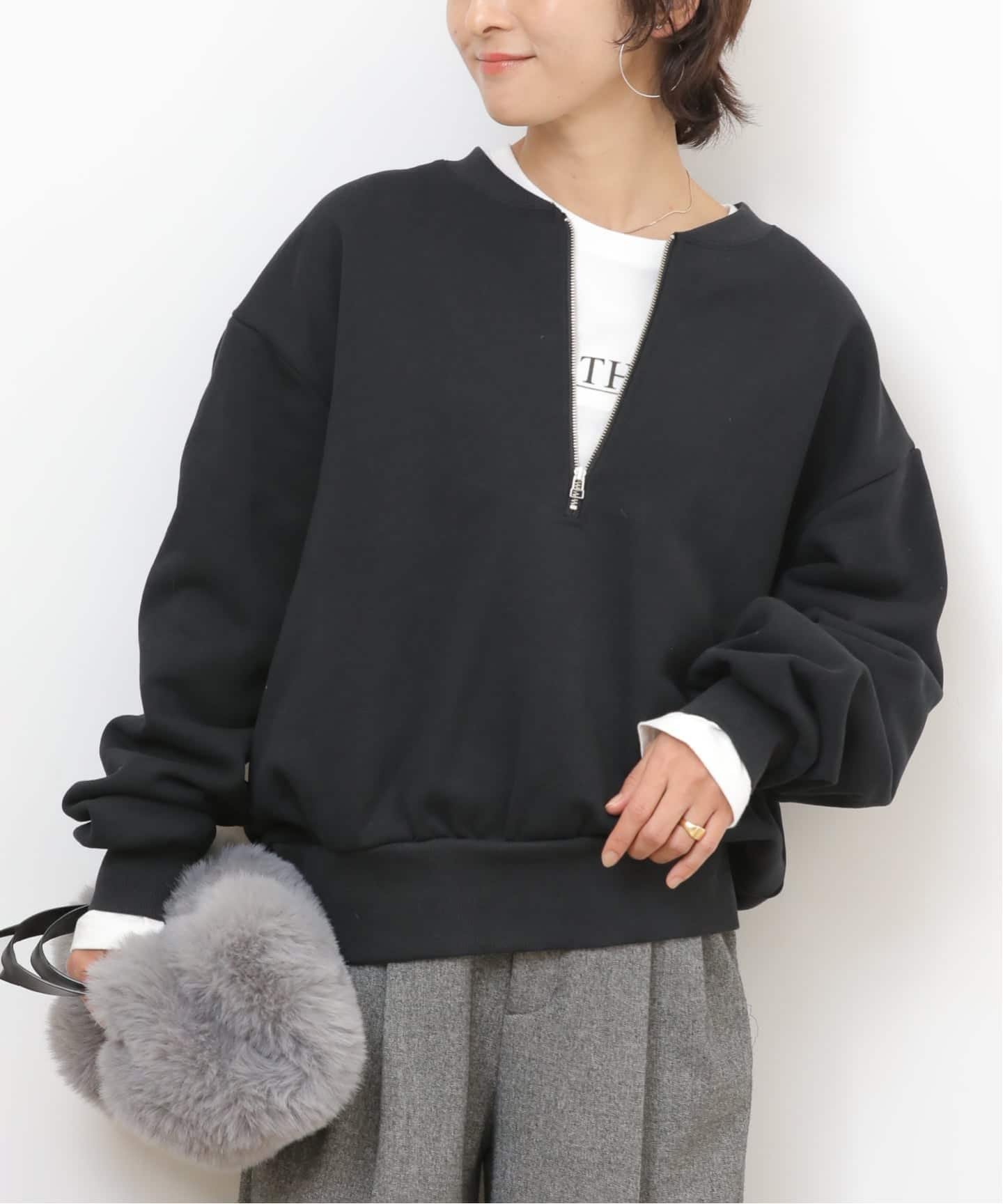 JOURNAL STANDARD relume｜《WEB限定》ハーフジップノーカラー