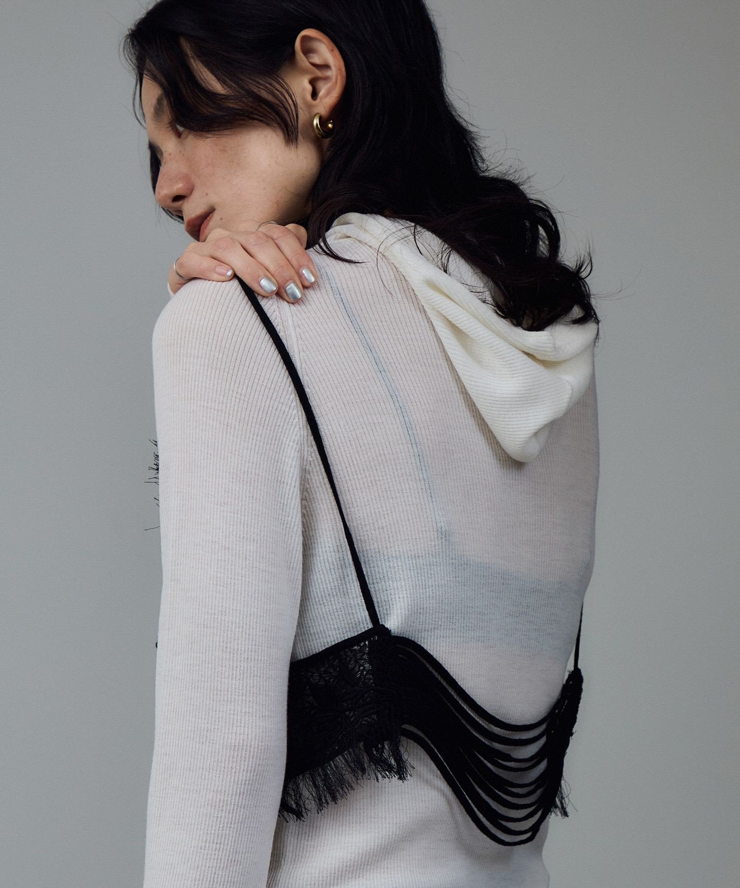 SALON adam et rope'｜レースシアーキャミソール[セットアップ対応