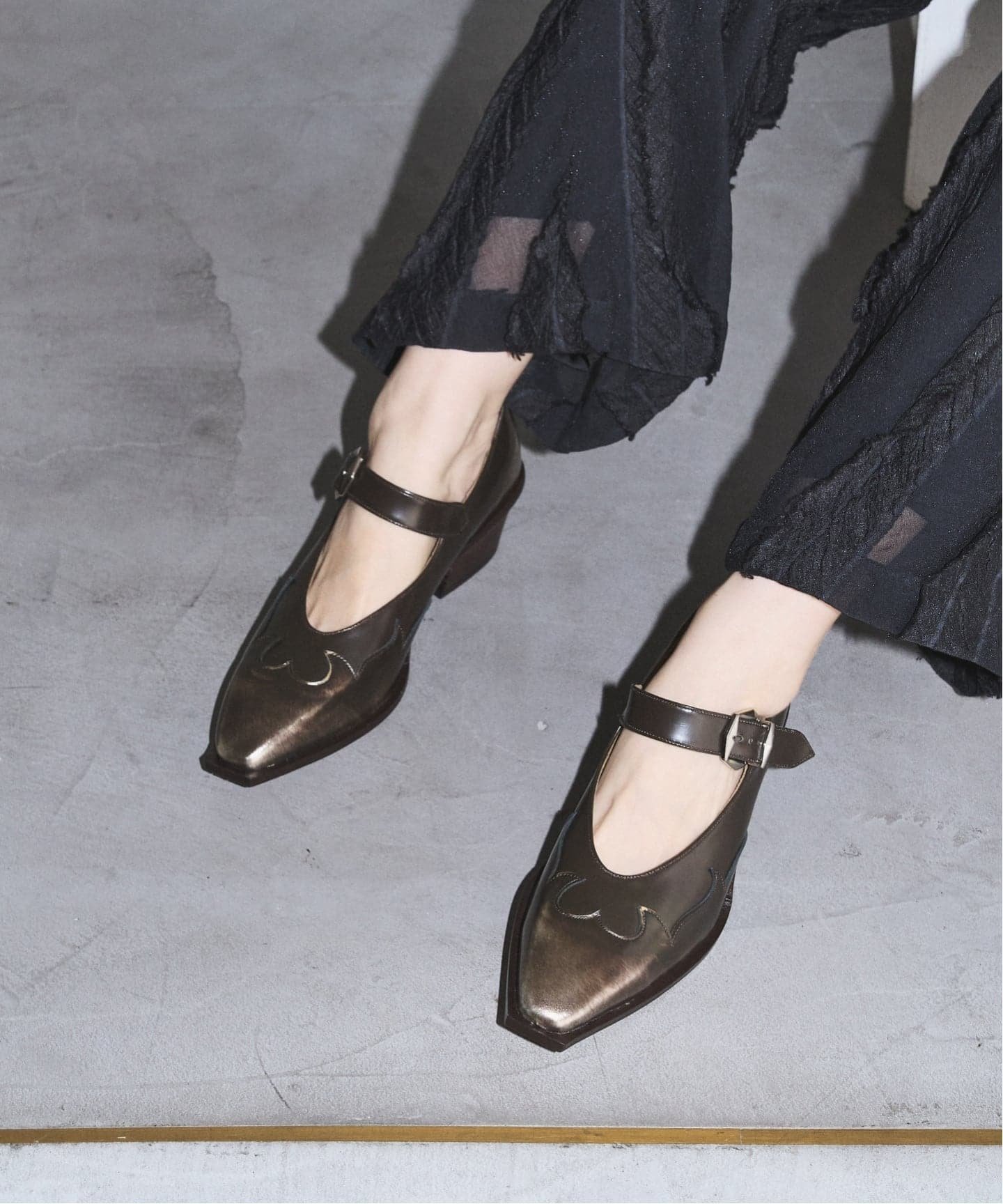 LE TALON｜GRISE LEATHER WESTERN メリージェーン | Rakuten Fashion