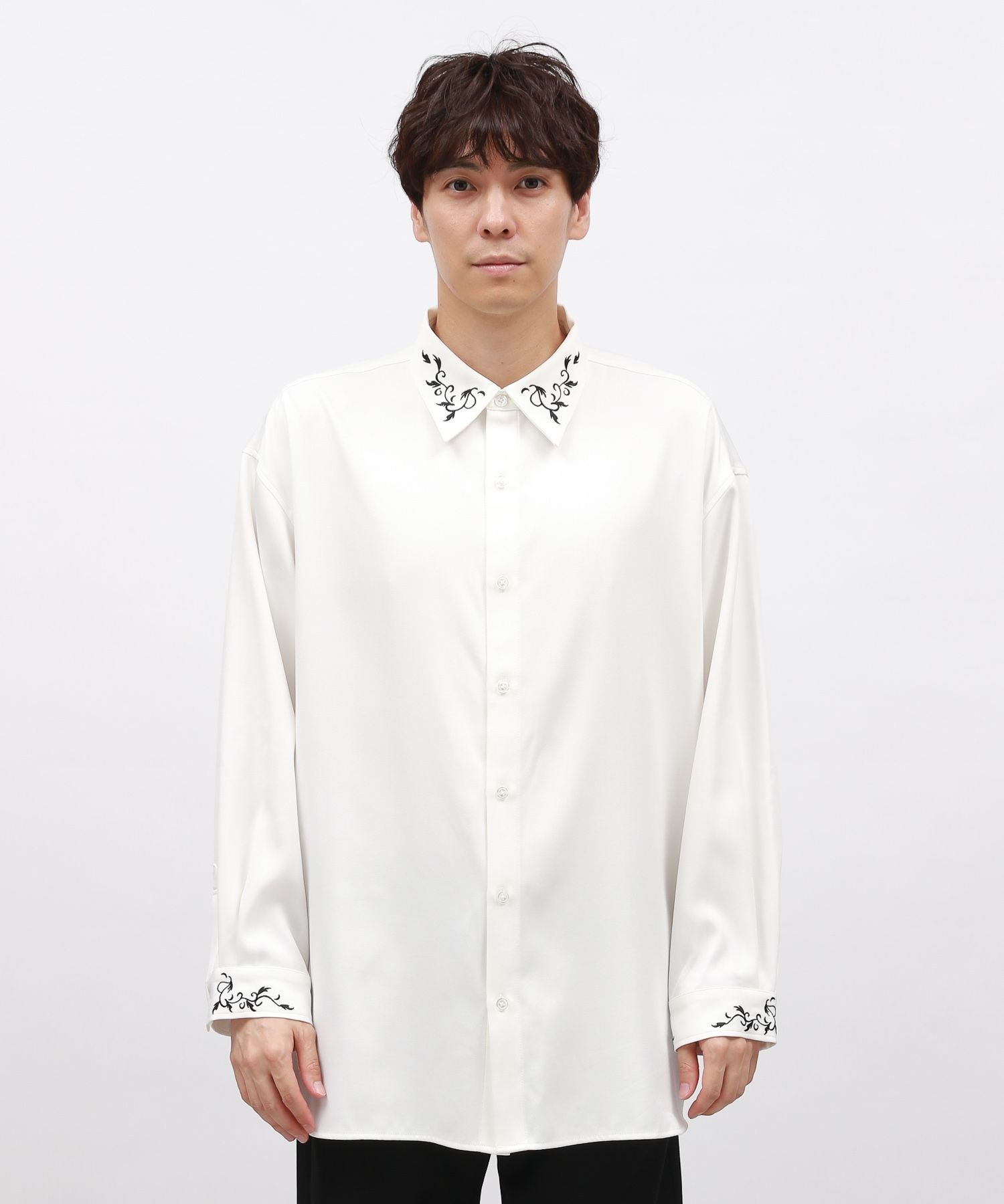 LAKOLE｜襟カフス刺繍長袖シャツ | Rakuten Fashion(楽天ファッション