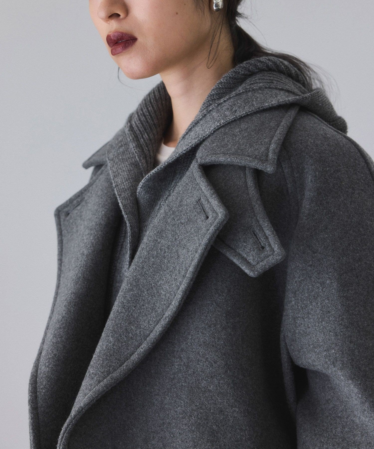 ADAM ET ROPE'｜ウールボンディングミドルコート | Rakuten Fashion