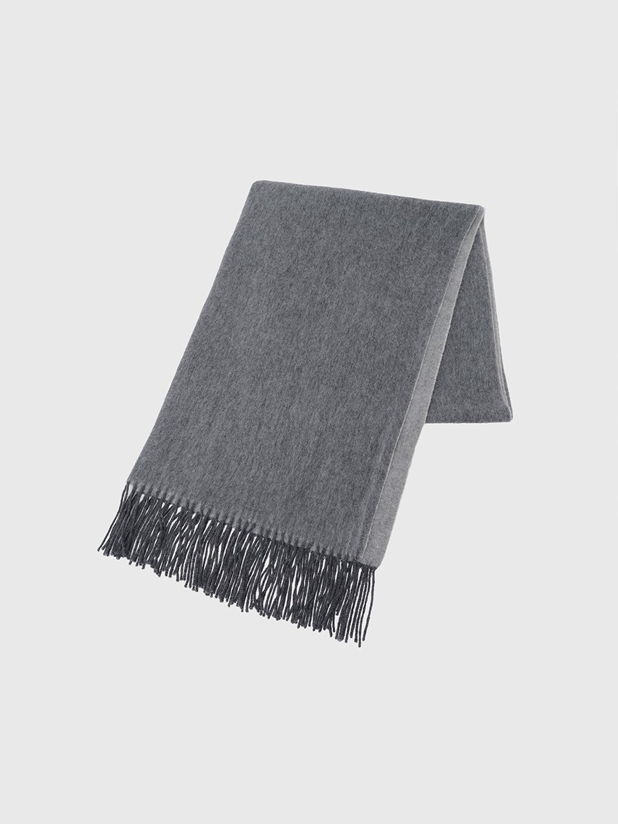 新品⭐︎COS ダブルフェイスフェイスウールマフラーケープ ネイビー