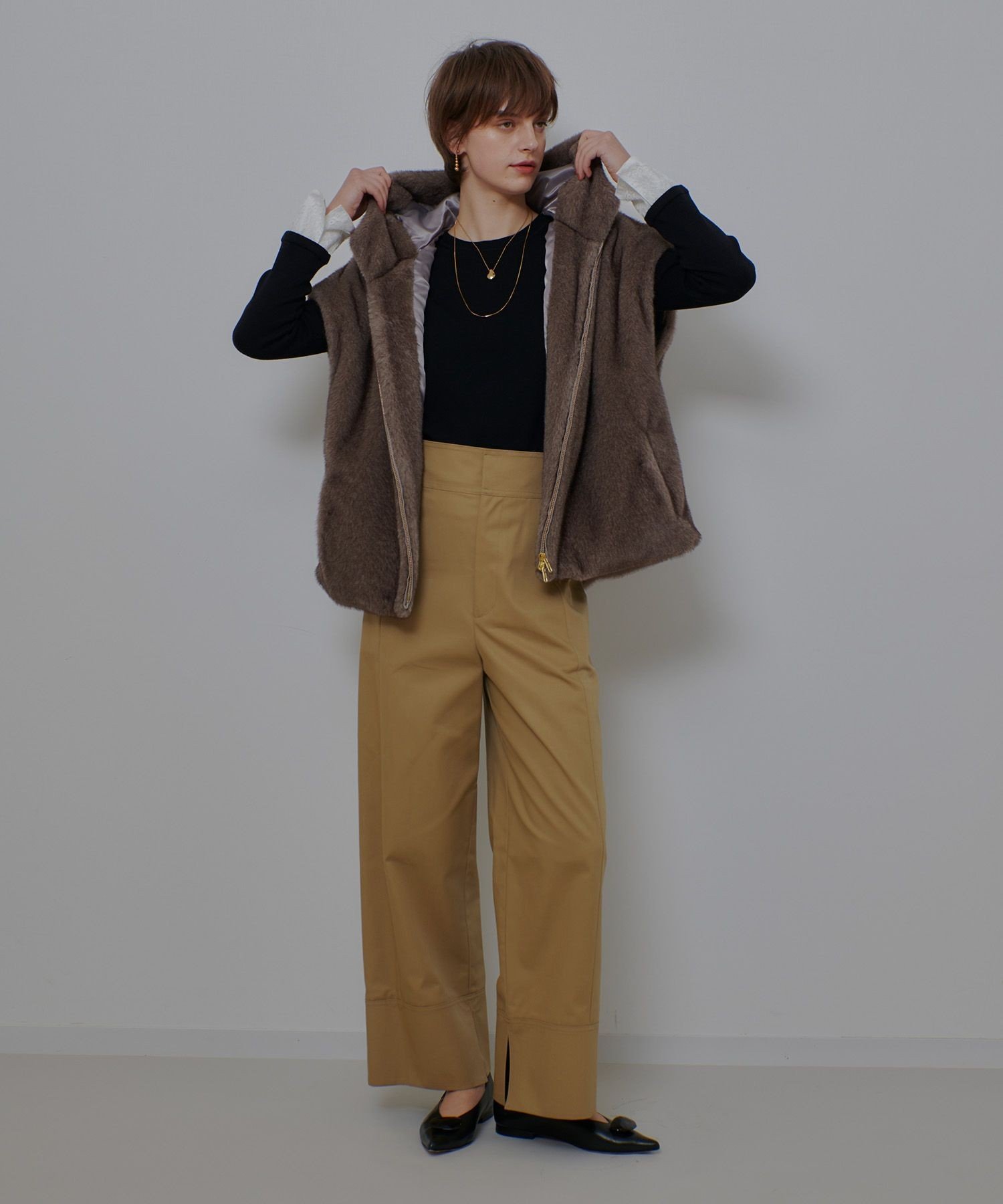 allureville｜フェイクミンクファーフーディーブルゾン | Rakuten