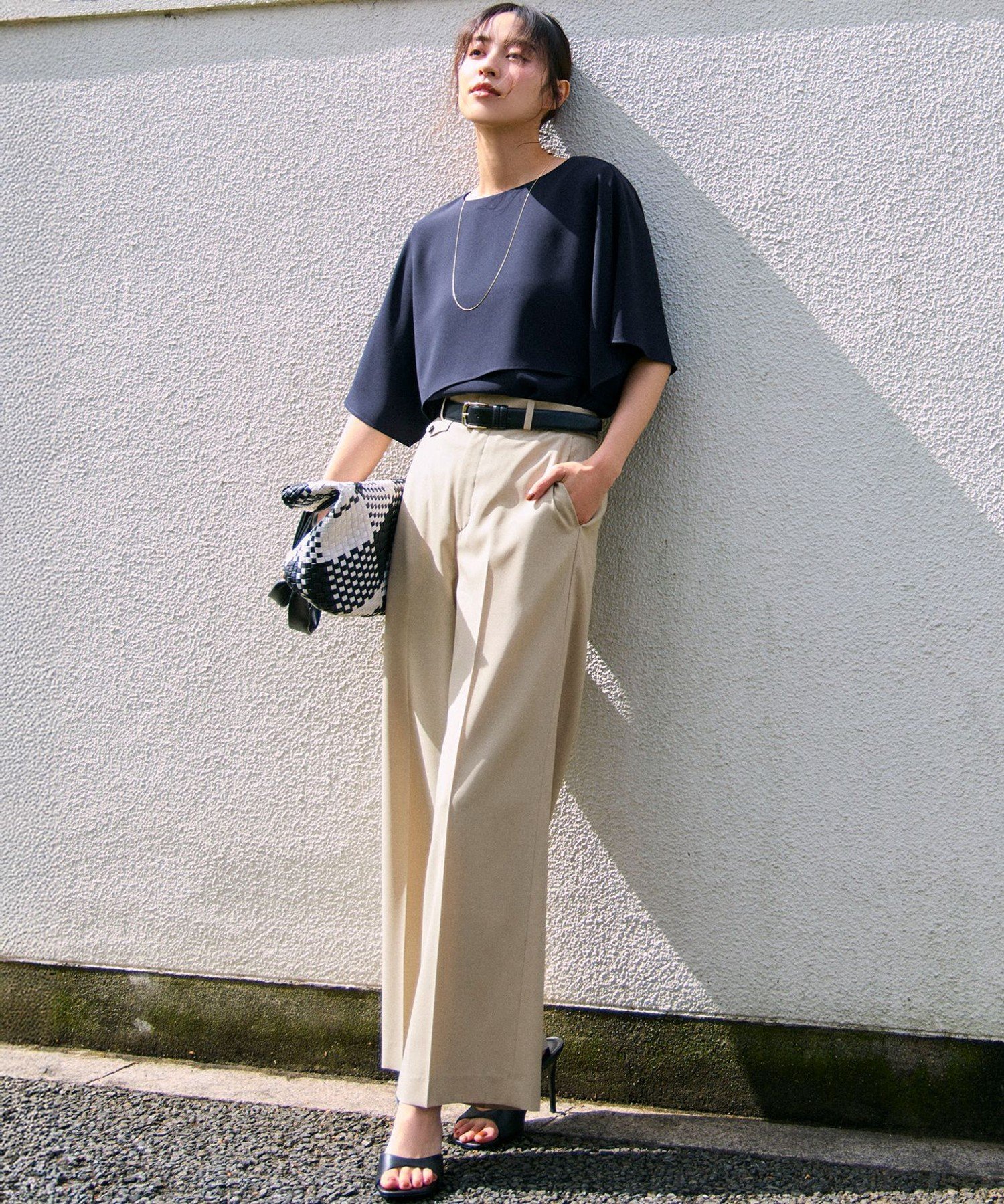 655新品23区 Oggi掲載ガラスフェザー ベルト38￥11990日本製 23区