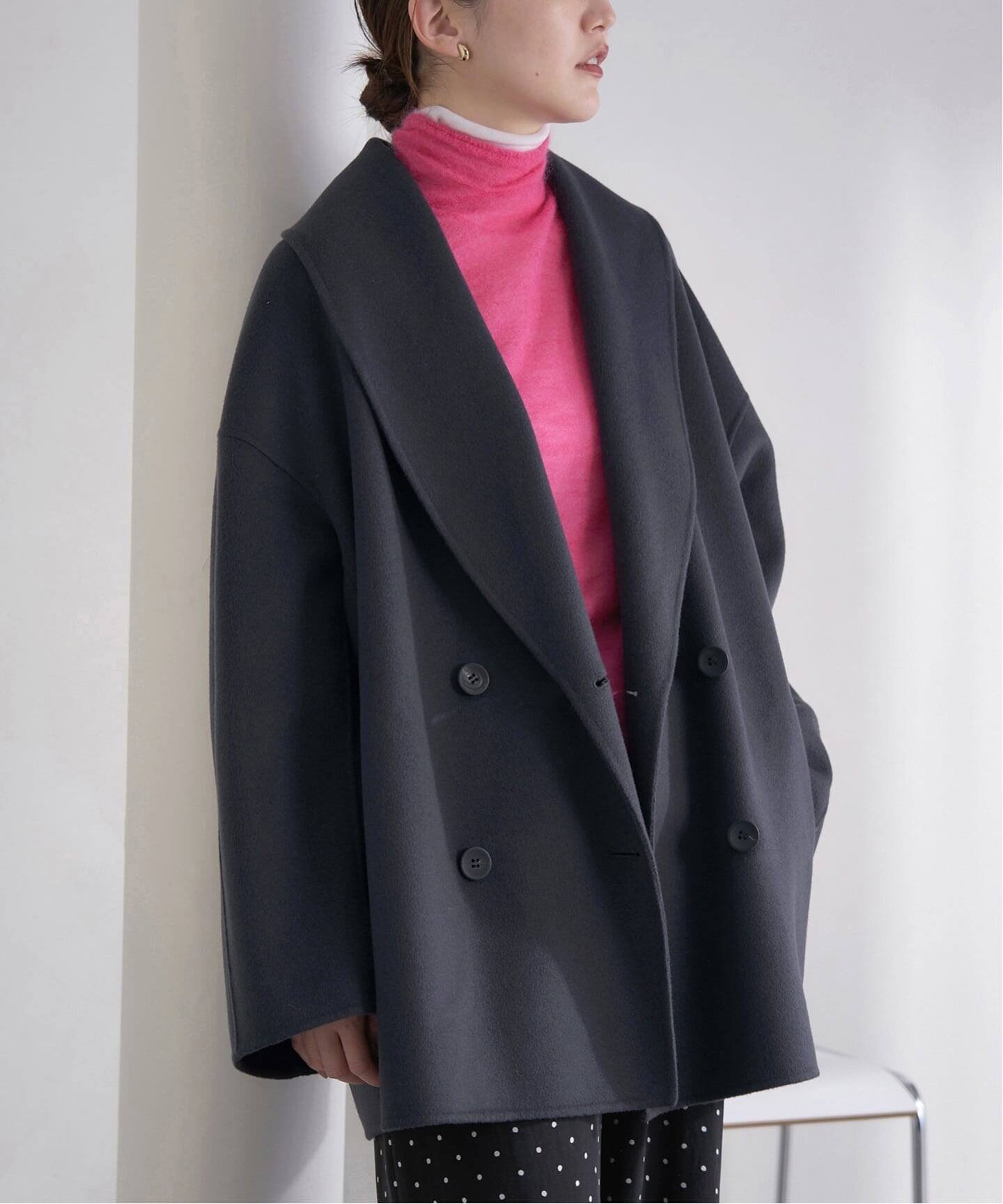 IENA｜《追加》Super160 ショールカラーハーフコート | Rakuten