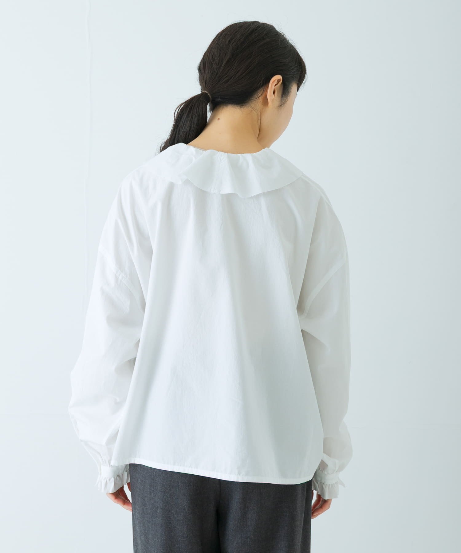 かぐれ｜コットンフリルカラーシャツ | Rakuten Fashion(楽天