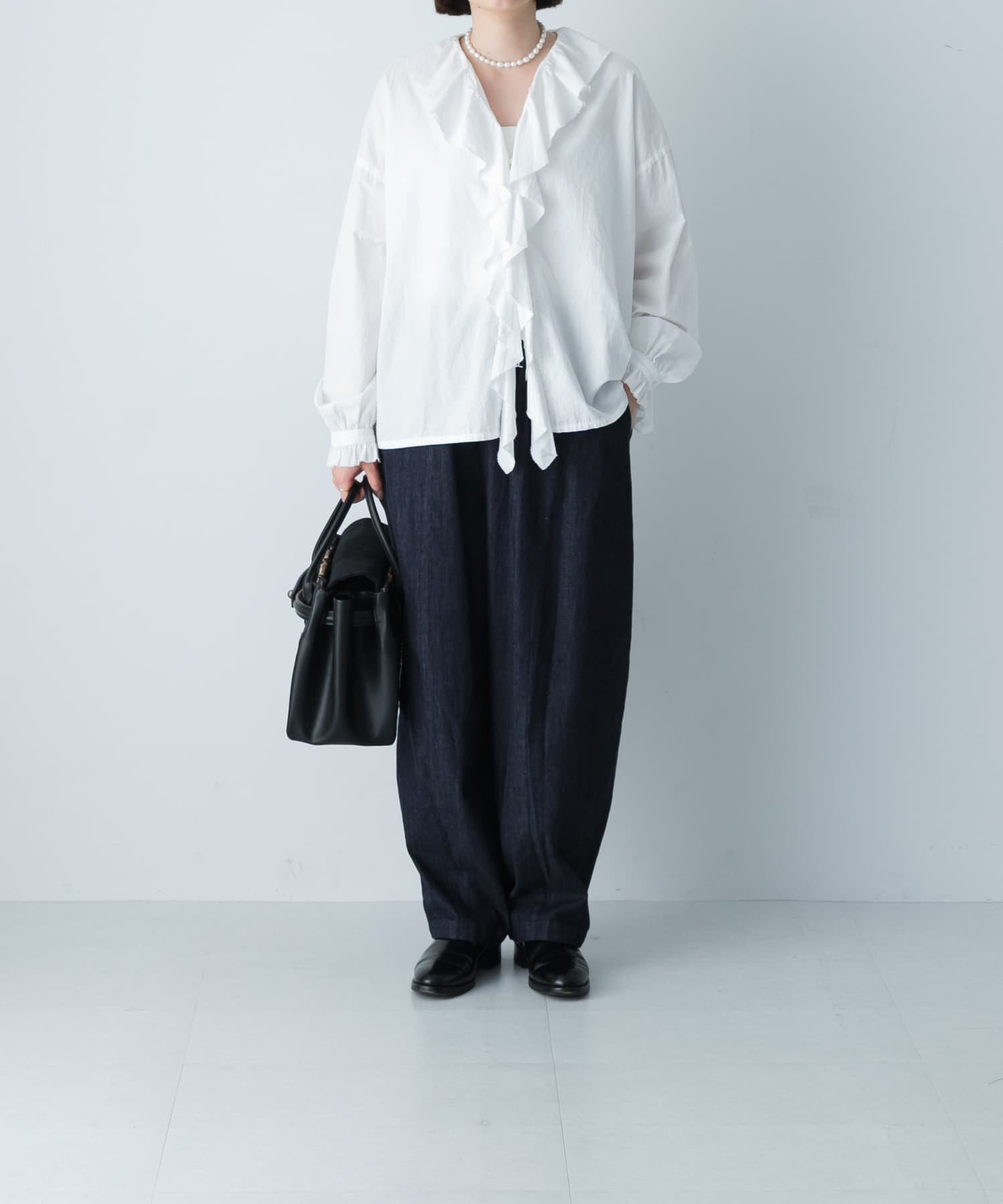 かぐれ｜コットンフリルカラーシャツ | Rakuten Fashion(楽天