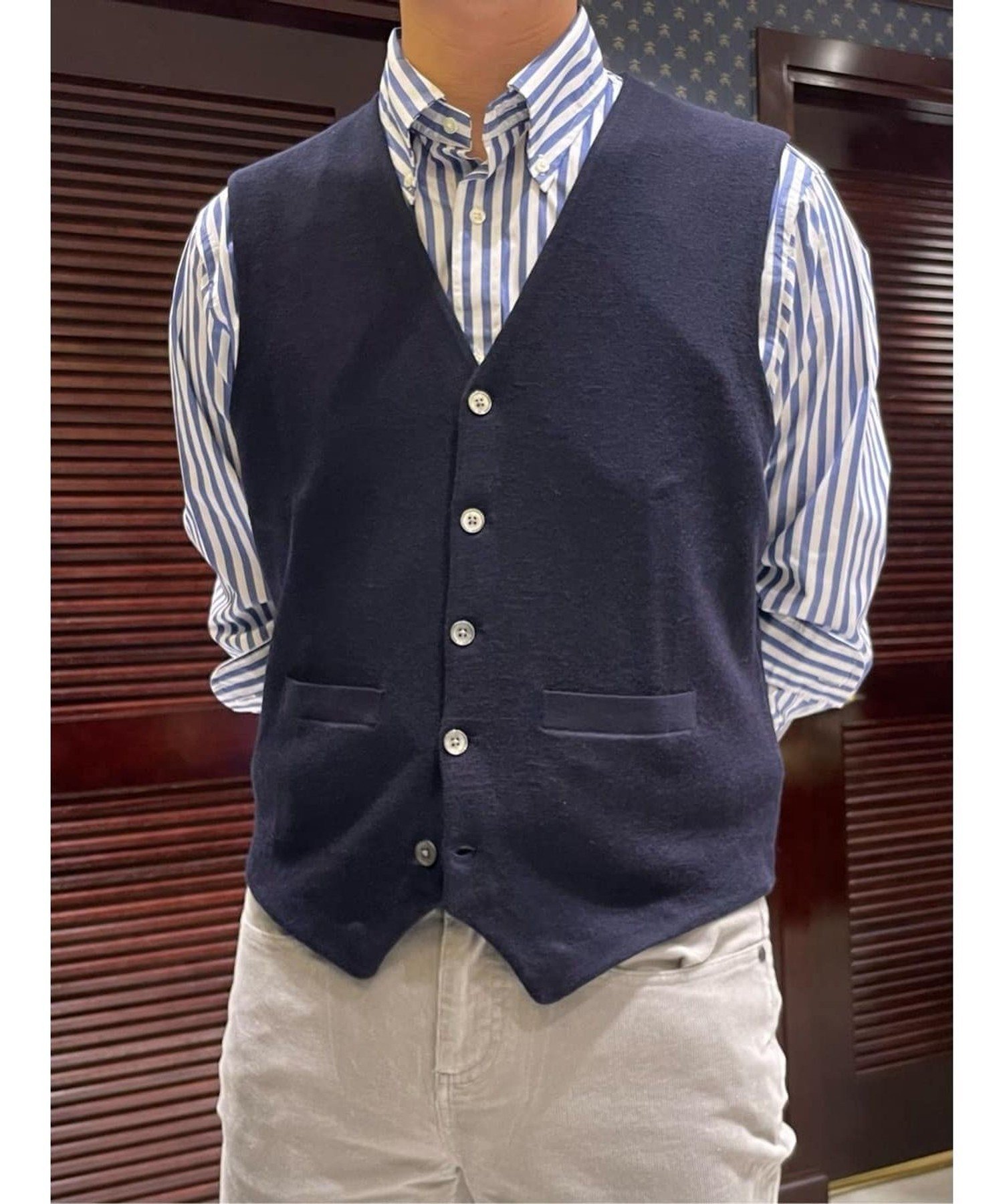 Brooks Brothers｜メリノウール Vネックウエストコート | Rakuten