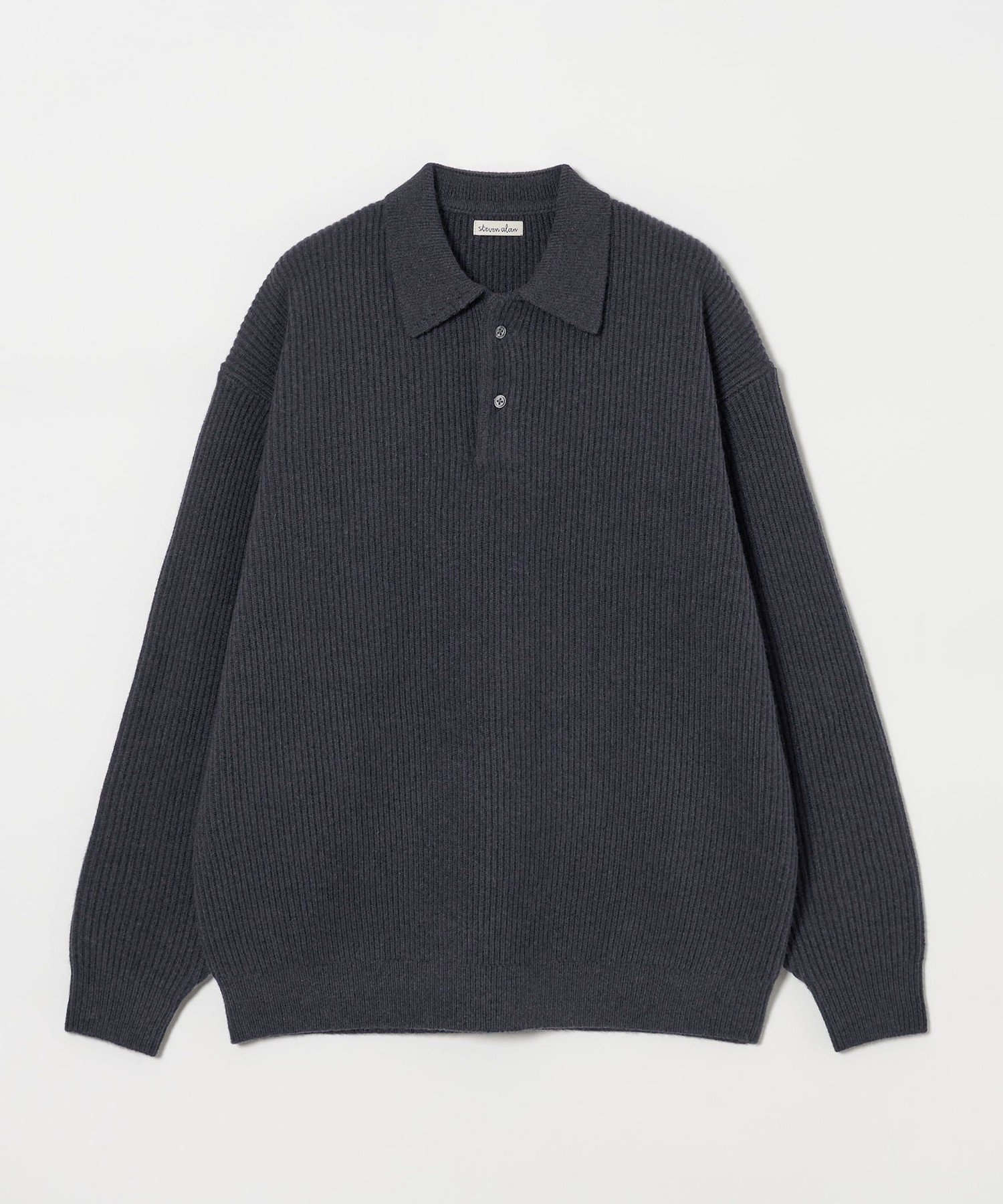 【ノッポ】Steven Alan ポロカラー ニット グレー／S ノッポ様専用】Steven Alan ポロカラー ニット グレー／S