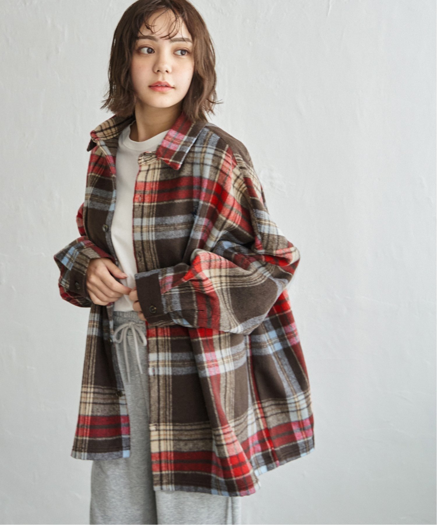 notch.｜BEVERLY HILLS POLO CLUB シャギーチェックシャツジャケット