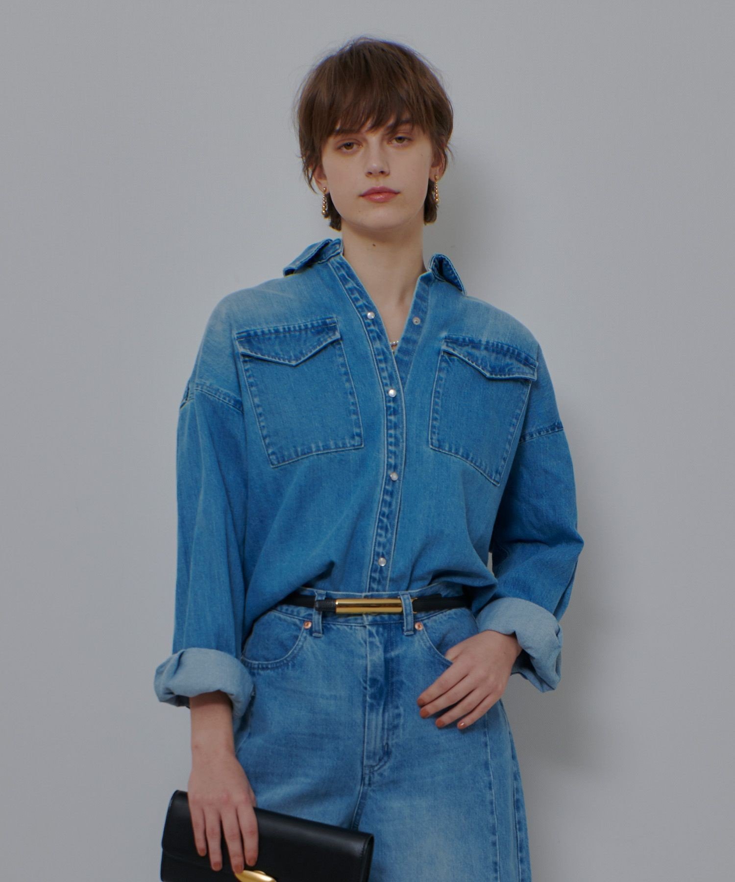 allureville｜バックレイヤードデニムシャツ | Rakuten Fashion(楽天