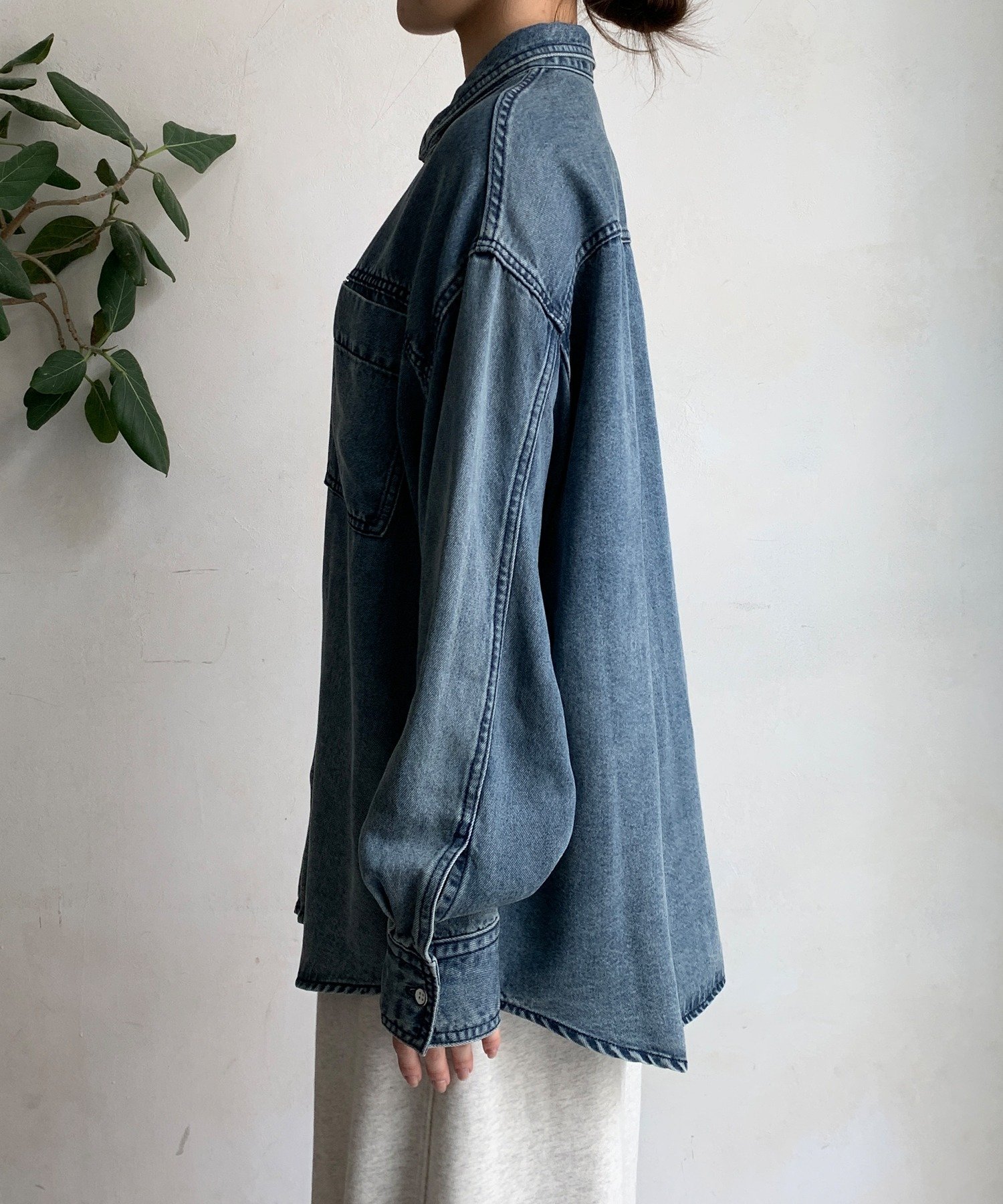 DOUDOU｜リヨセルデニムポケットシャツ | Rakuten Fashion(楽天