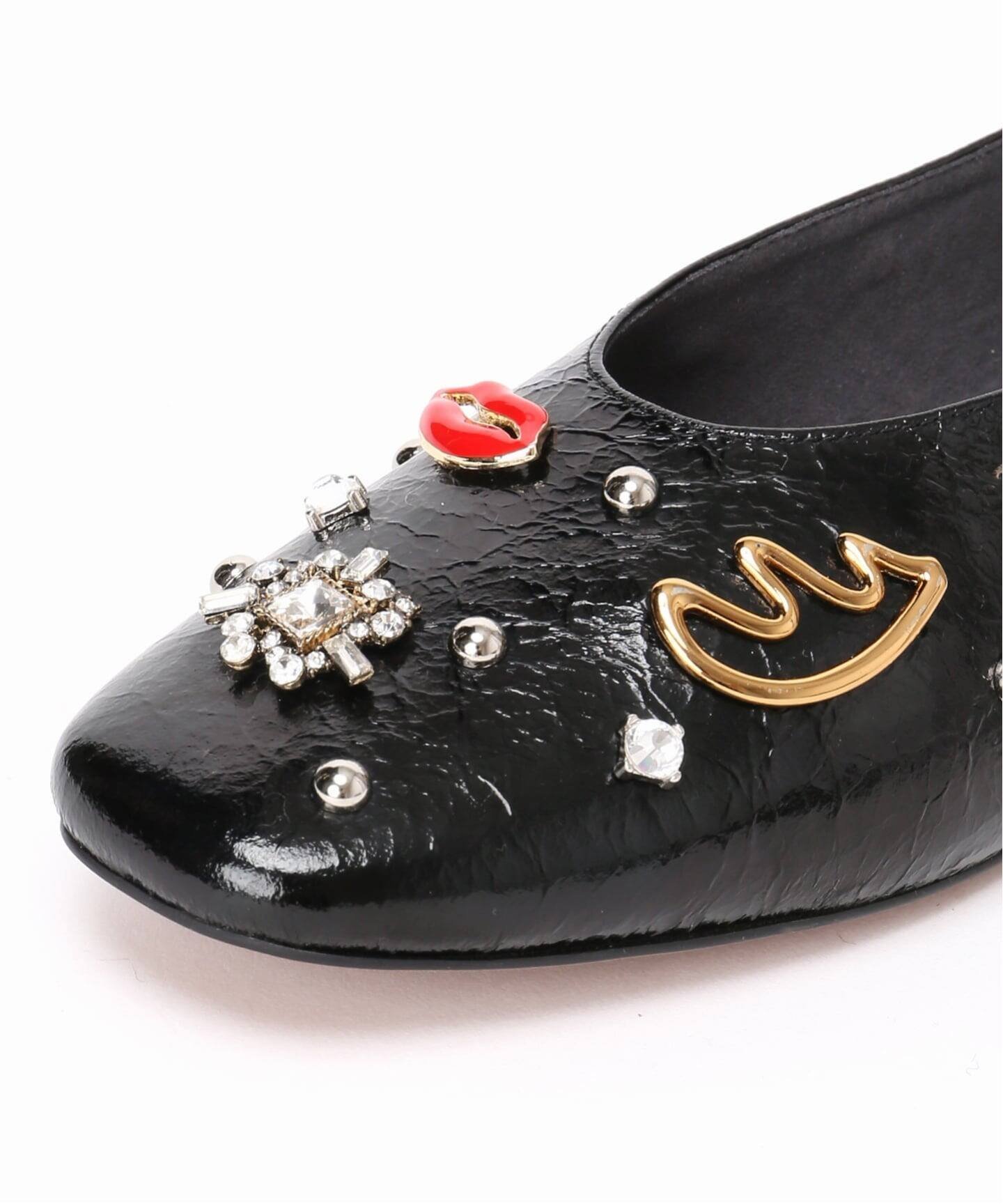 LE TALON｜GRISEレザーSURREALモチーフフラット | Rakuten Fashion