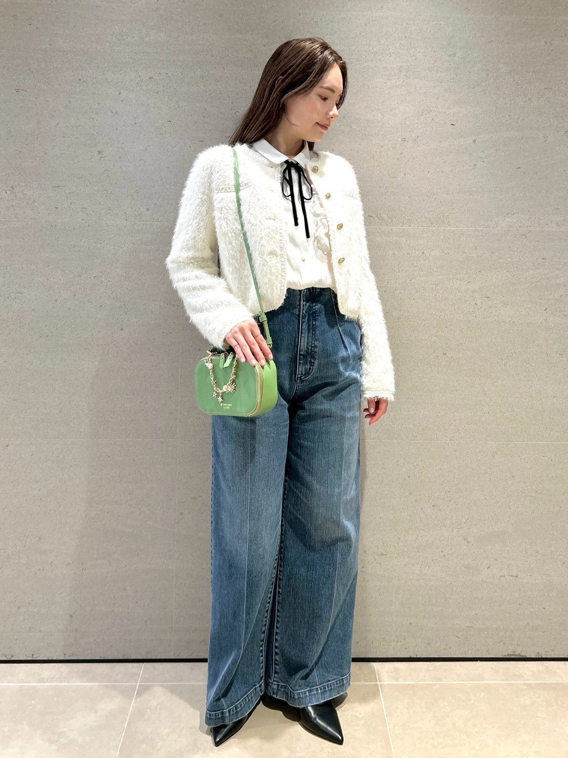 CELFORD｜【ウォッシャブル】フリルヨークシャツカラーブラウス