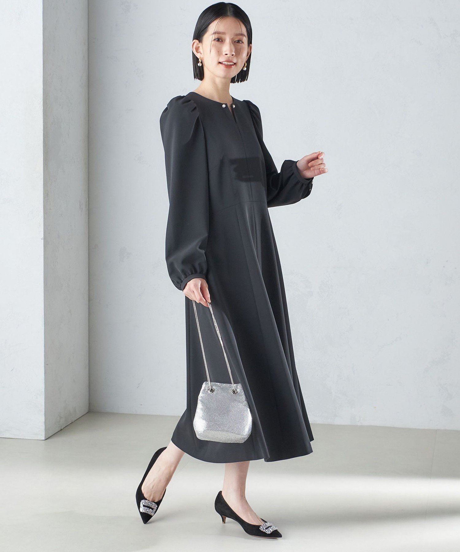 ブラック フレアミニワンピース フリーサイズ フリージアバックリボンフレアミニワンピース[ai173] | レディース