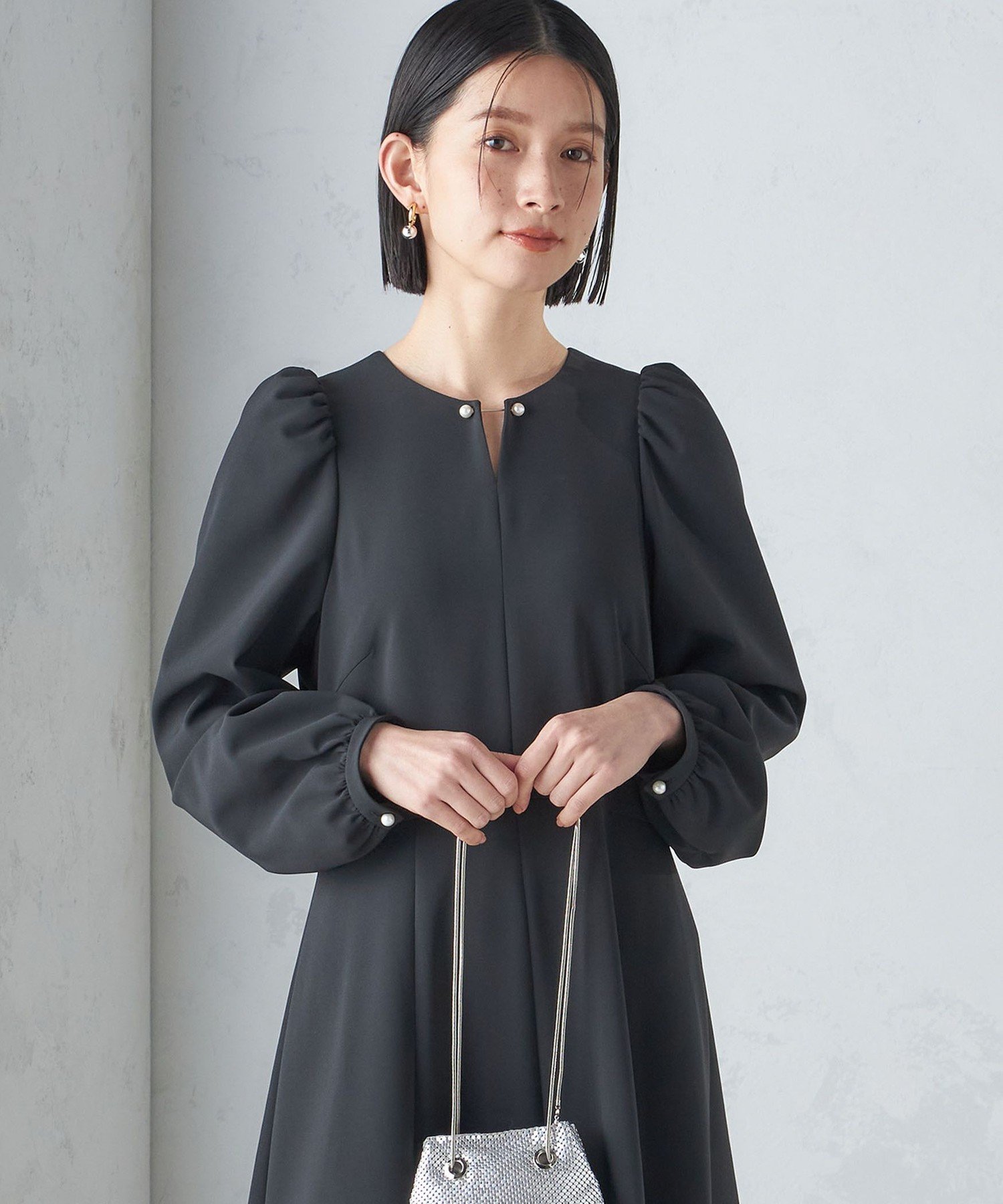 sheglit クロスリボンフレアワンピース　アトリエボズ　ブラック 27e2e268fc7507fc090bfbf379d0e6