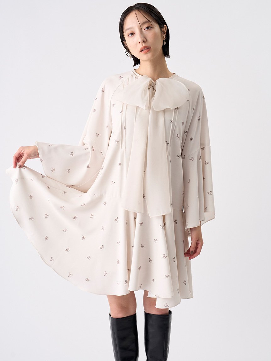 CELFORD｜ビッグリボンフレアワンピース | Rakuten Fashion(楽天