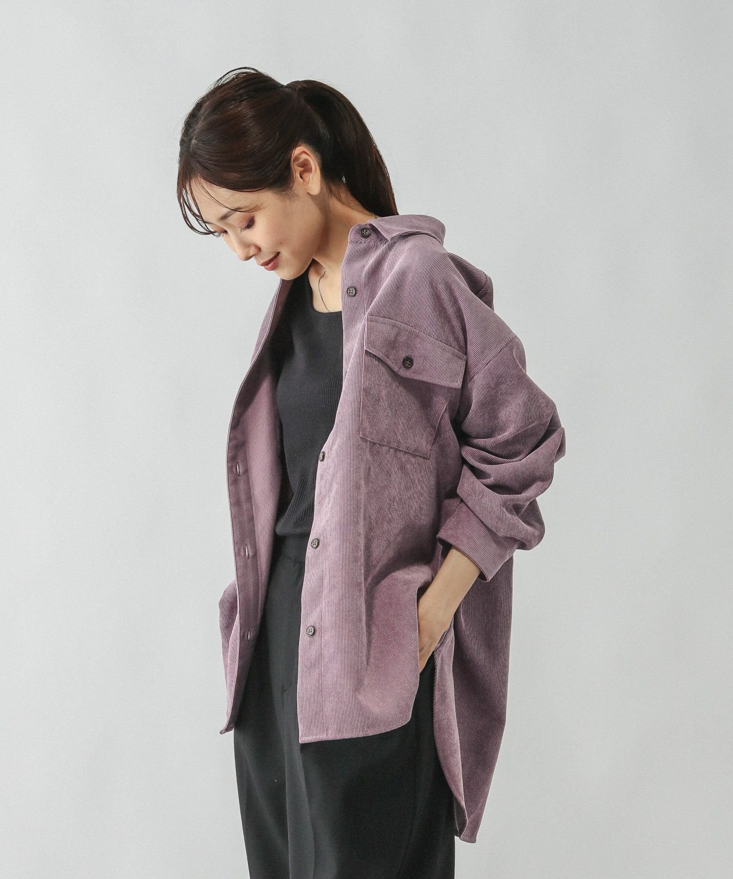 GLOBAL WORK｜イージーケアコーデュロイシャツ/499701 | Rakuten