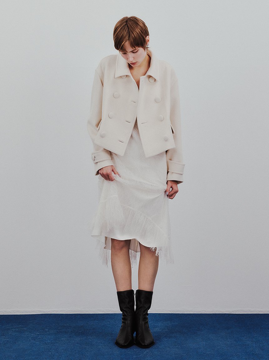 Mila Owen｜ウールカシミヤショート丈ピーコート | Rakuten Fashion