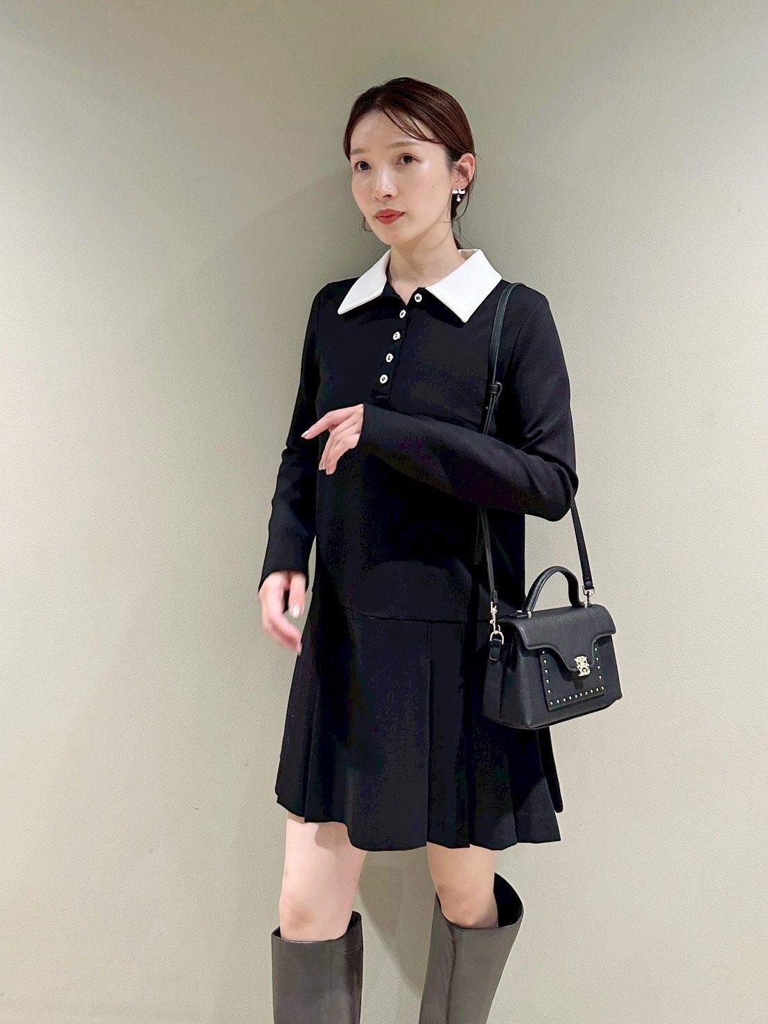 SNIDEL｜衿つきプリーツカットミニワンピース | Rakuten Fashion(楽天