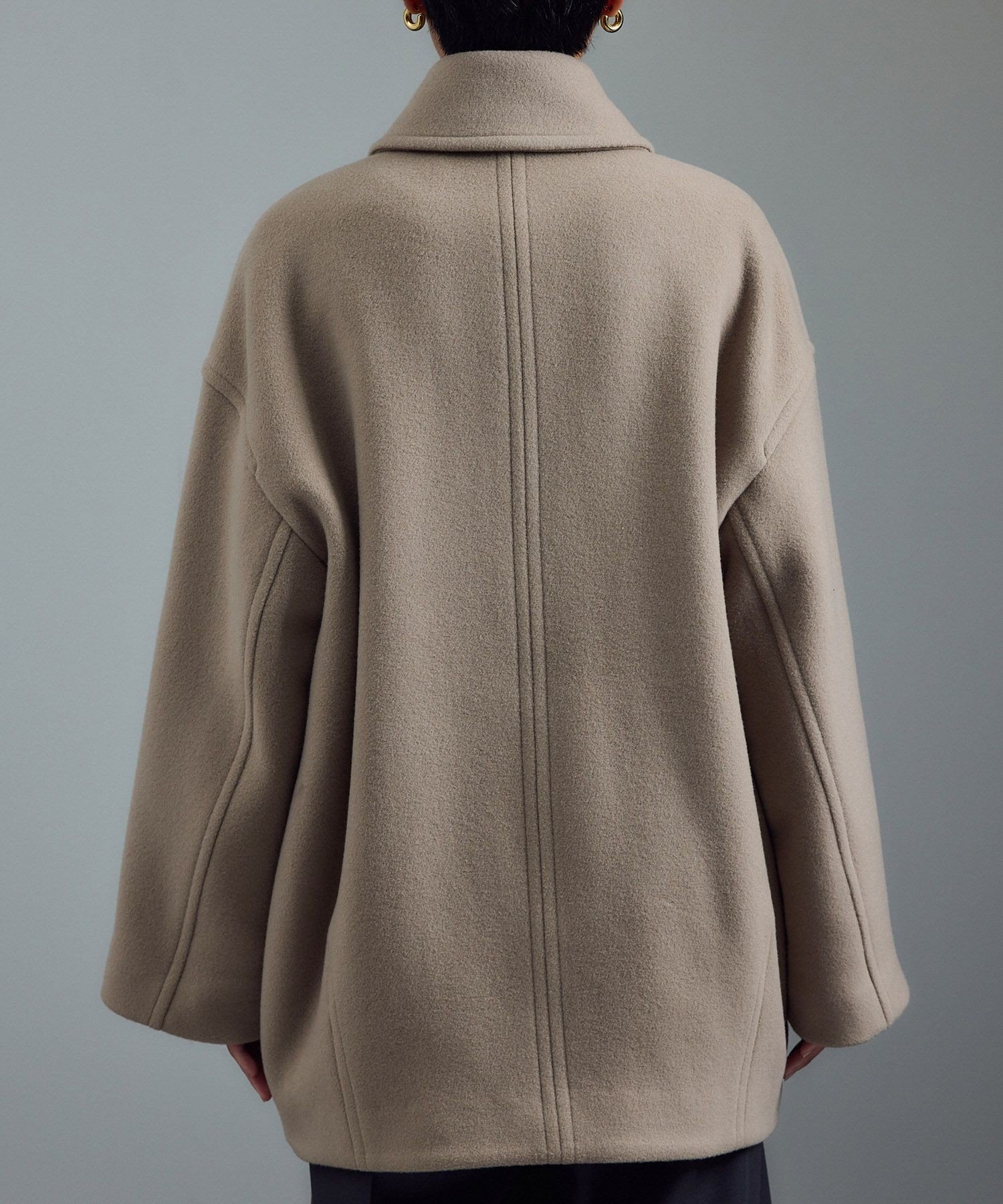 新品　SALON adam et ropé MANTECOウールPコート 黒 SALON adam et ropé(サロン アダム エ ロペ) / ＜追加＞【WEB限定