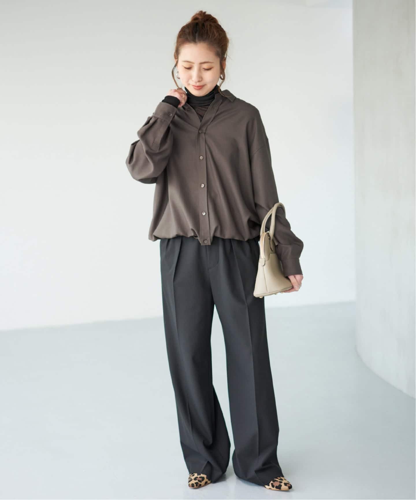 Spick & Span｜《追加》ウールライクヘムギャザーシャツ | Rakuten