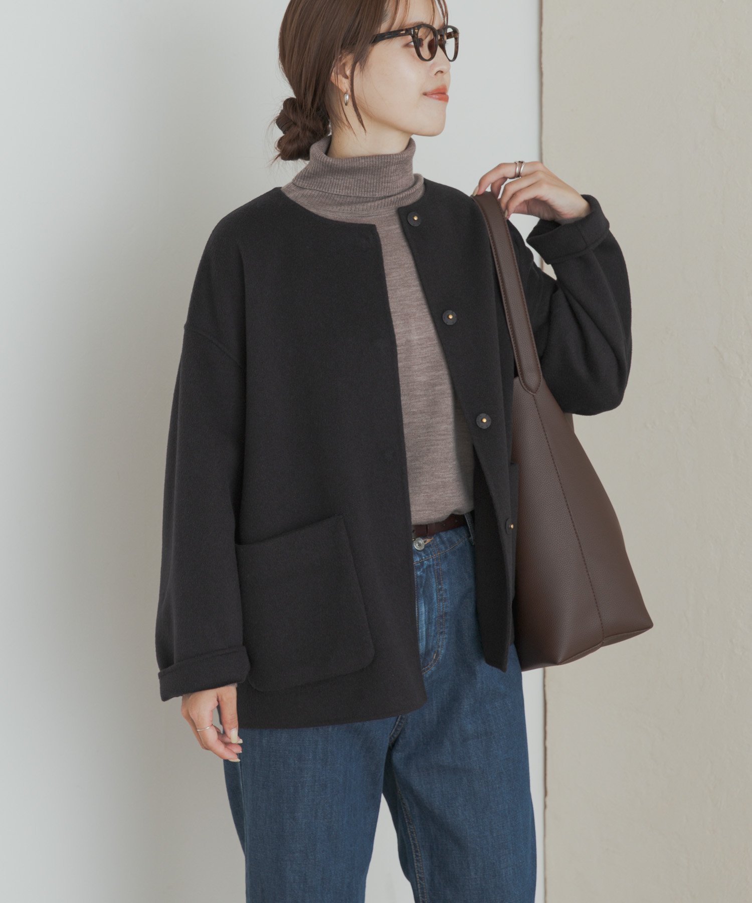 URBAN RESEARCH DOORS｜ウールリバーノーカーラミドルコート | Rakuten