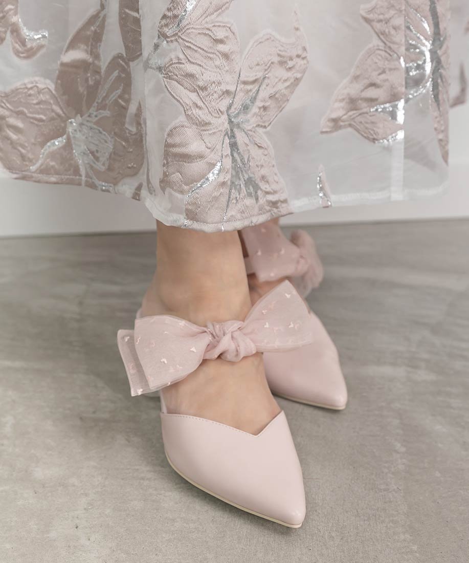 RANDA｜【HEART COLLECTION】2WAYハート刺繍リボンミュール | Rakuten