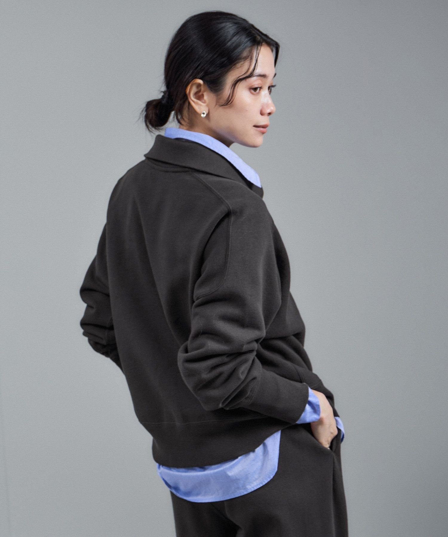 SALON adam et rope'｜【WEB限定】ビンテージライクハーフジップ