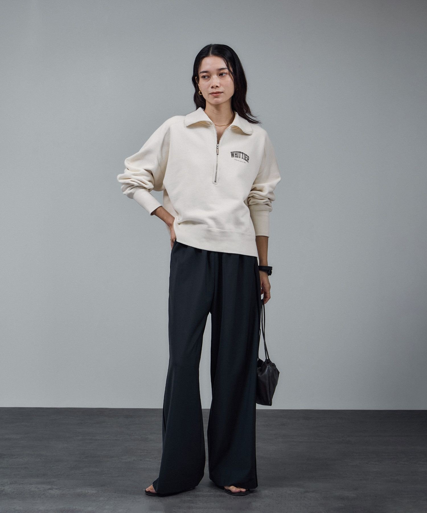 SALON adam et rope'｜【WEB限定】ビンテージライクハーフジップ