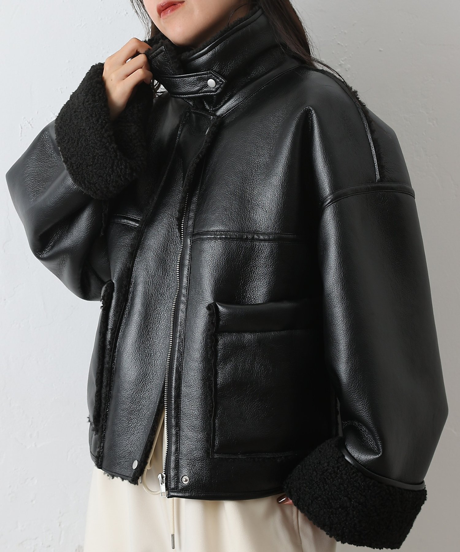 COLONY 2139｜フェイクレザームートンブルゾン | Rakuten Fashion(楽天