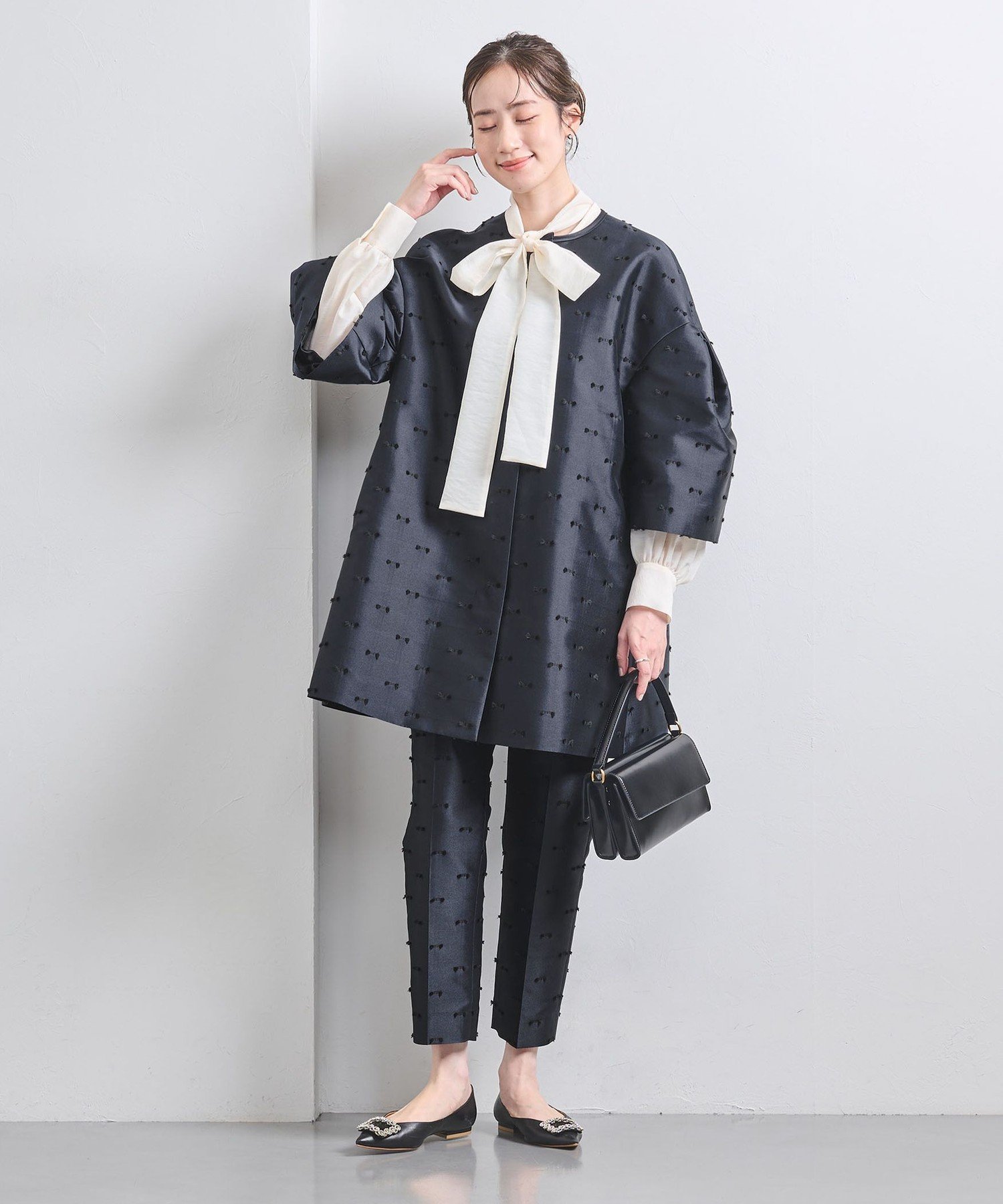 UNITED ARROWS LTD. OUTLET｜リボン カットジャガード コート