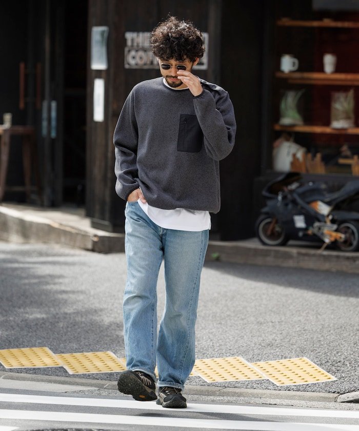 FREAK'S STORE｜リラックスフィット ニットフリース クルーネックプル