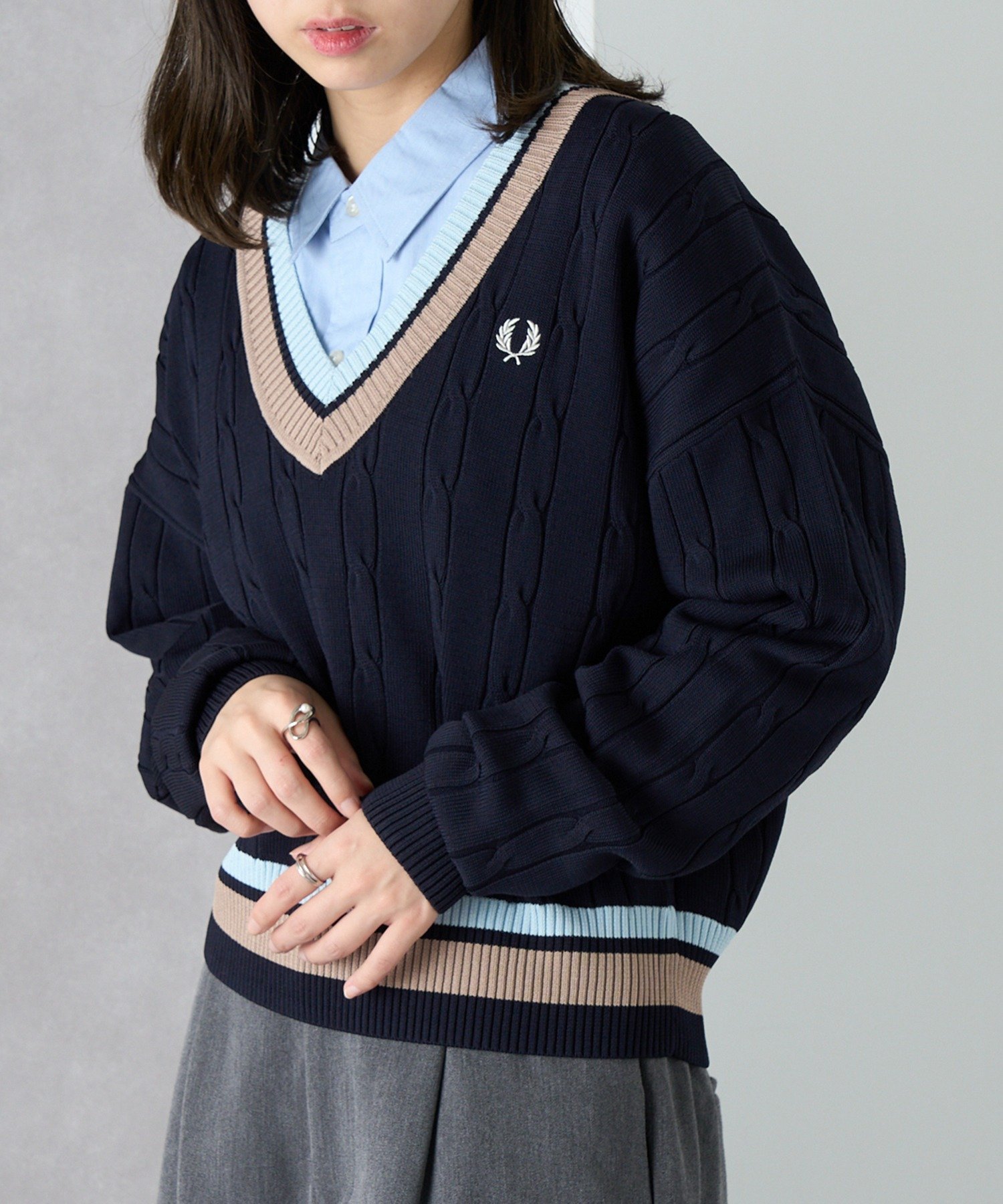 Cassette Chart｜FRED PERRY/BOLD TIPPED CABLE KNIT JUMPER/フレッド