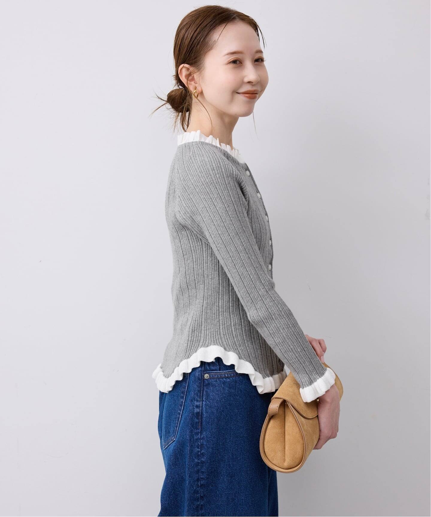 SLOBE IENA｜《追加2》tyn.TGOR/トゴール フリルカーディガン J0102