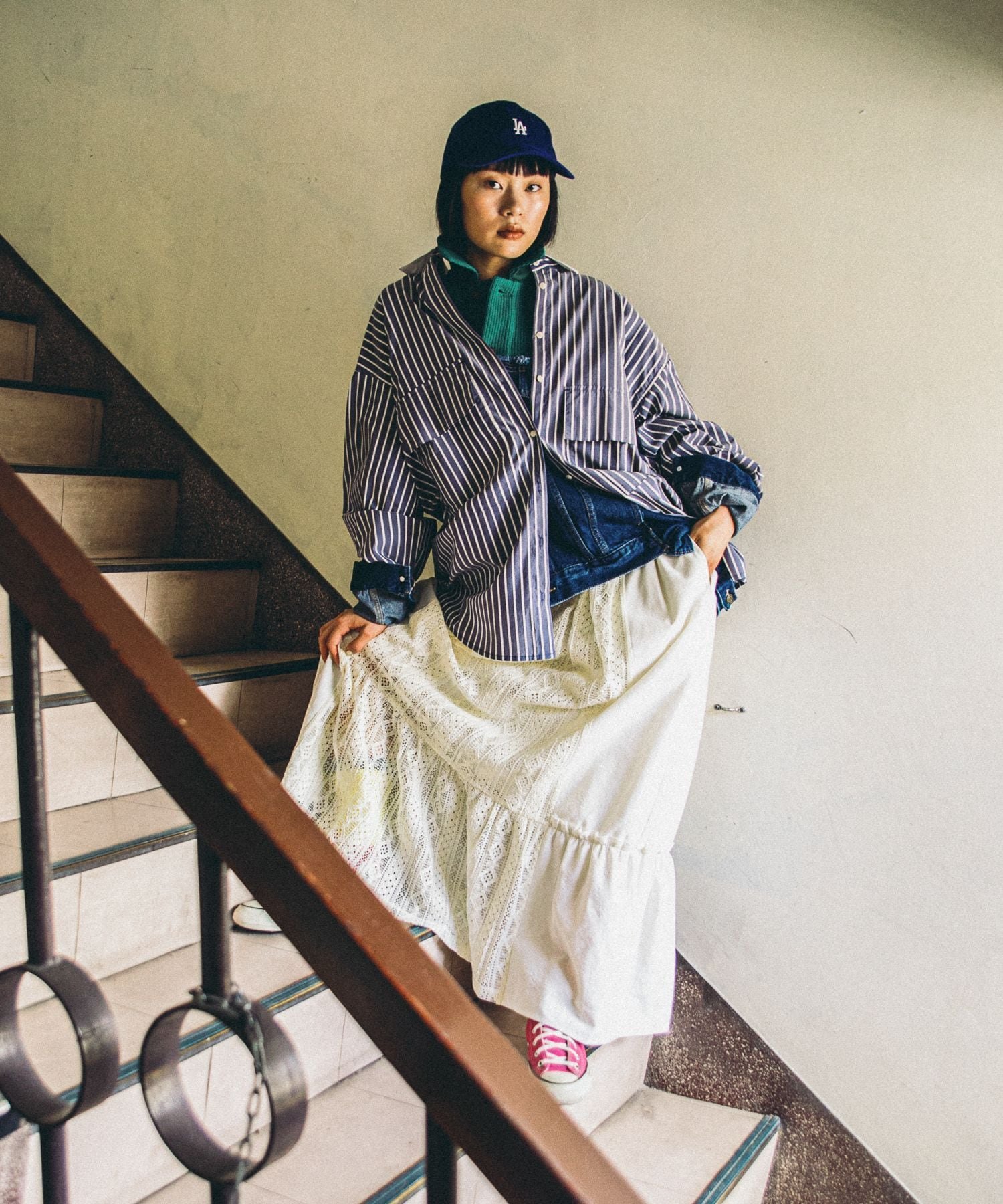 niko and ｜[MODE NORM CORE] レースパッチワークマキシスカート