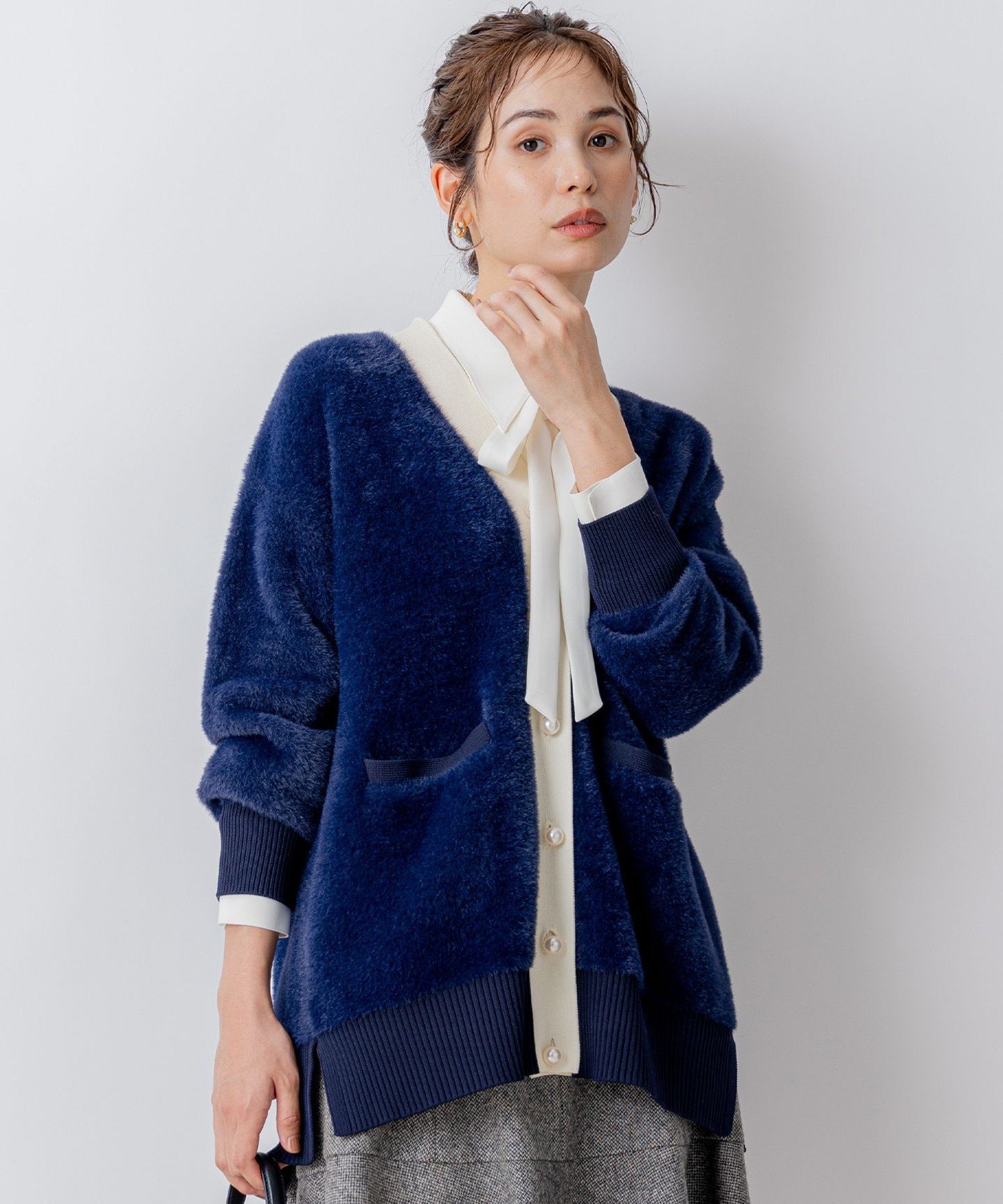 組曲｜ナイロンファーニット カーディガン | Rakuten Fashion(楽天