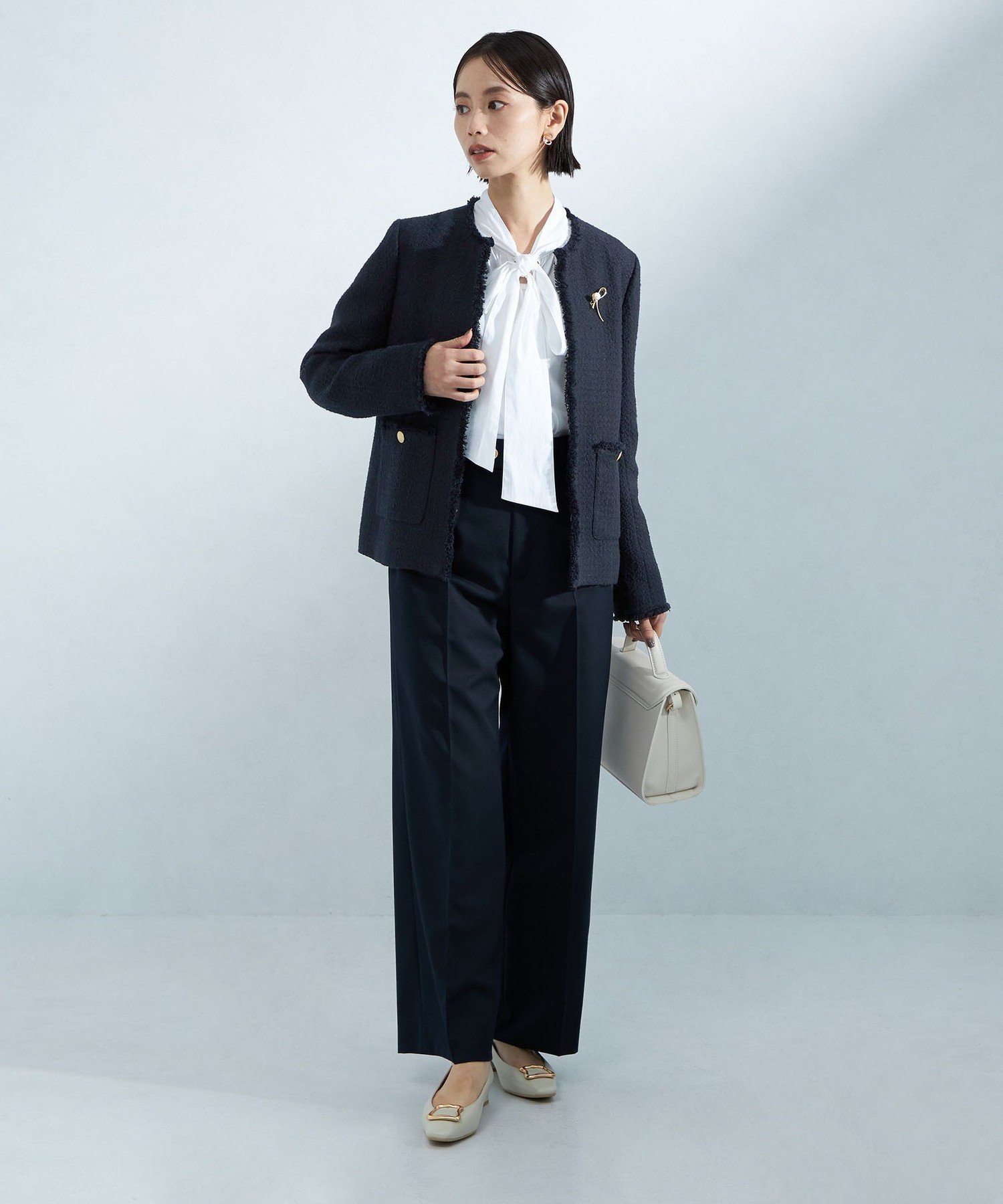 UNITED ARROWS LTD. OUTLET｜ツイードライク ノーカラー ジャケット