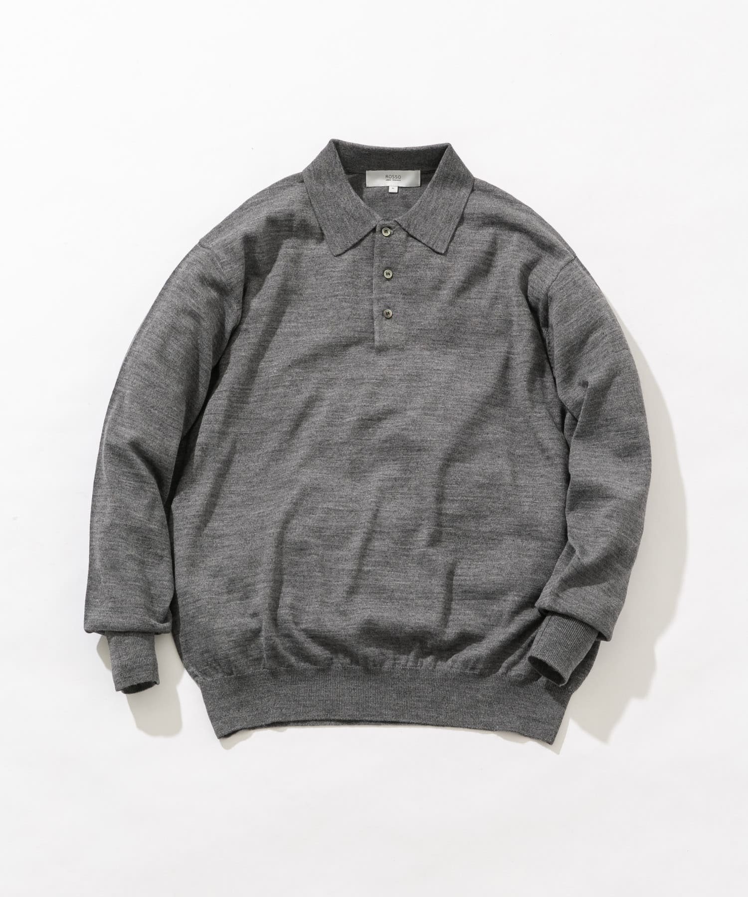URBAN RESEARCH ROSSO｜イタリア糸メリノウールニットポロシャツ